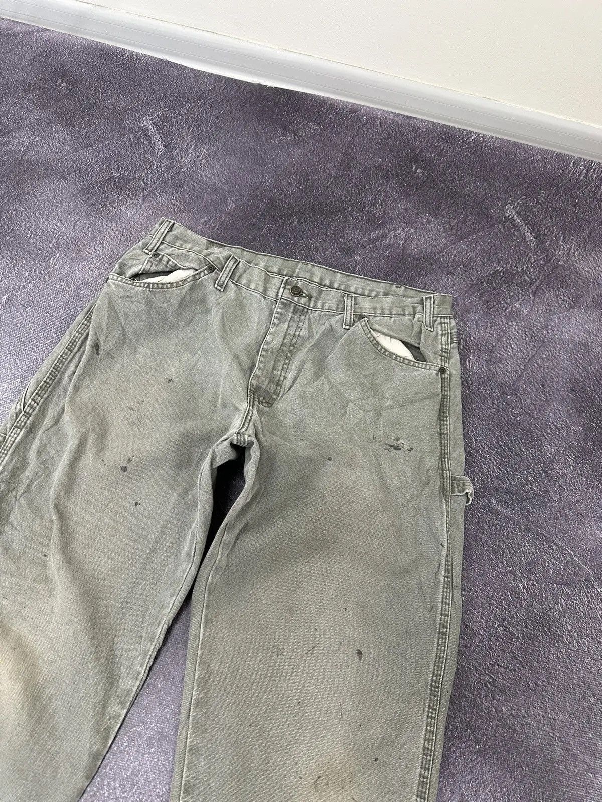 Dickies × Vintage Vintage Dickies Y2K American Olive Hype Work Pants Jeans Size US 36 / EU 52 - 9 Thumbnail