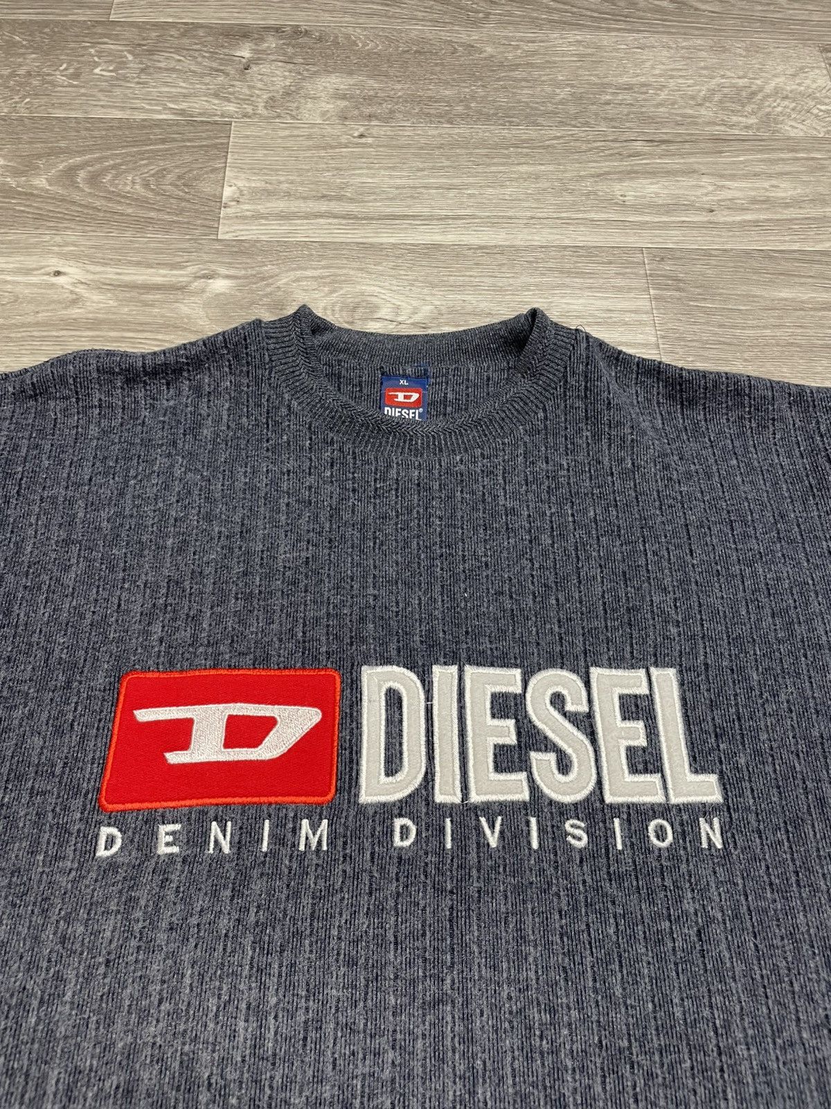 Diesel Vintage Diesel Big Logo Ribbed Sweatshirt 90s Size US XL / EU 56 / 4 - 8 Thumbnail