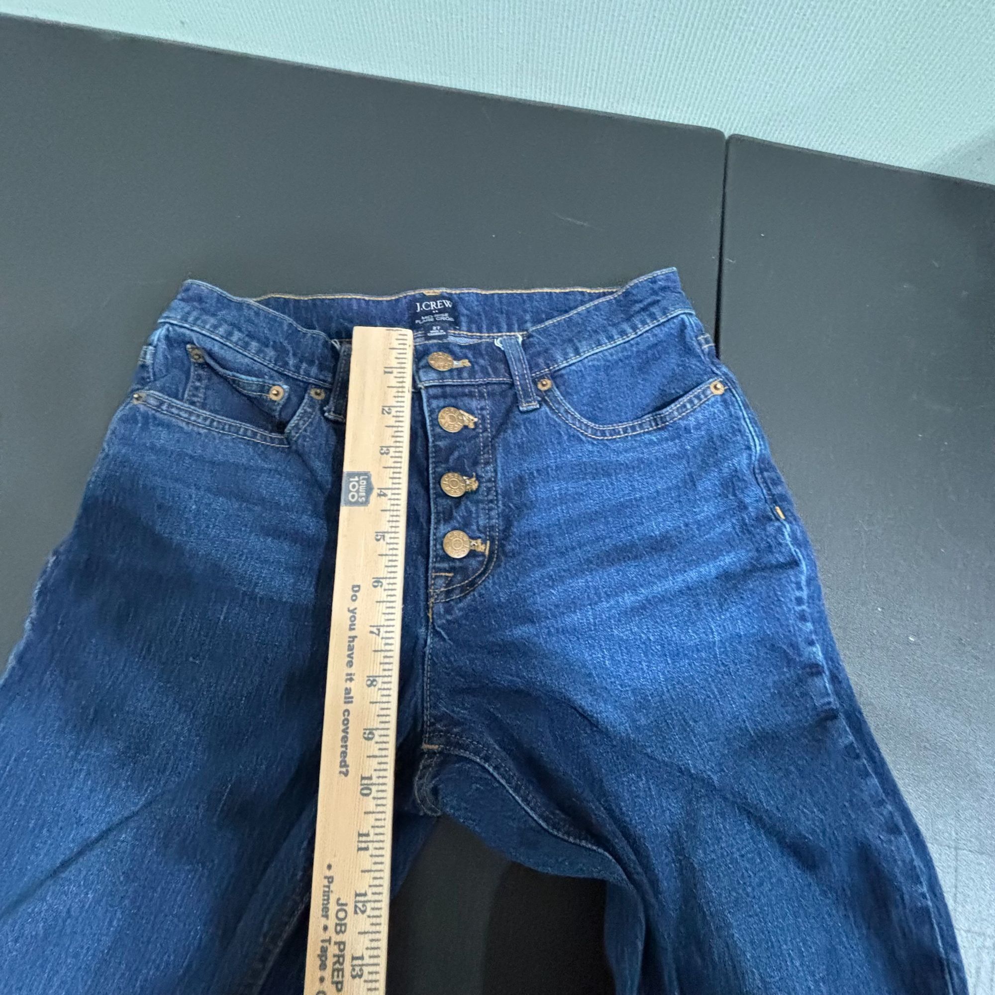 J.Crew J Crew BJ825 Mid‑Rise Flare Crop Jeans Women’s 27 Blue Denim Size 27" / US 4 / IT 40 - 7 Thumbnail