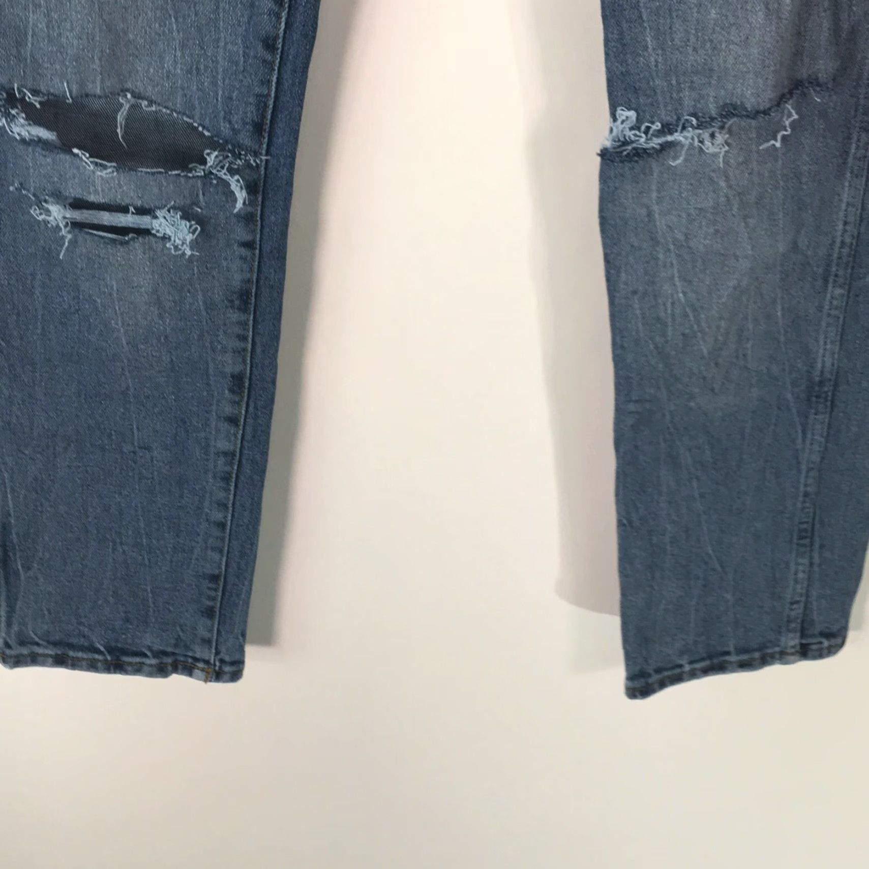 Gap Gap Denim Jeans Women's Regular Size 6 Mid Rise Distressed Straight Blue 30x28 Jeans Size 28" / US 6 / IT 42 - 7 Thumbnail