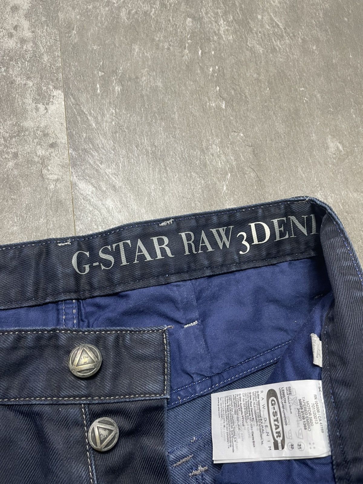 G-Star × Japanese Brand × Vintage Vintage Gstar Raw 96 Jeans Big Logo Baggy Streetwear Y2k Size US 31 - 7 Thumbnail