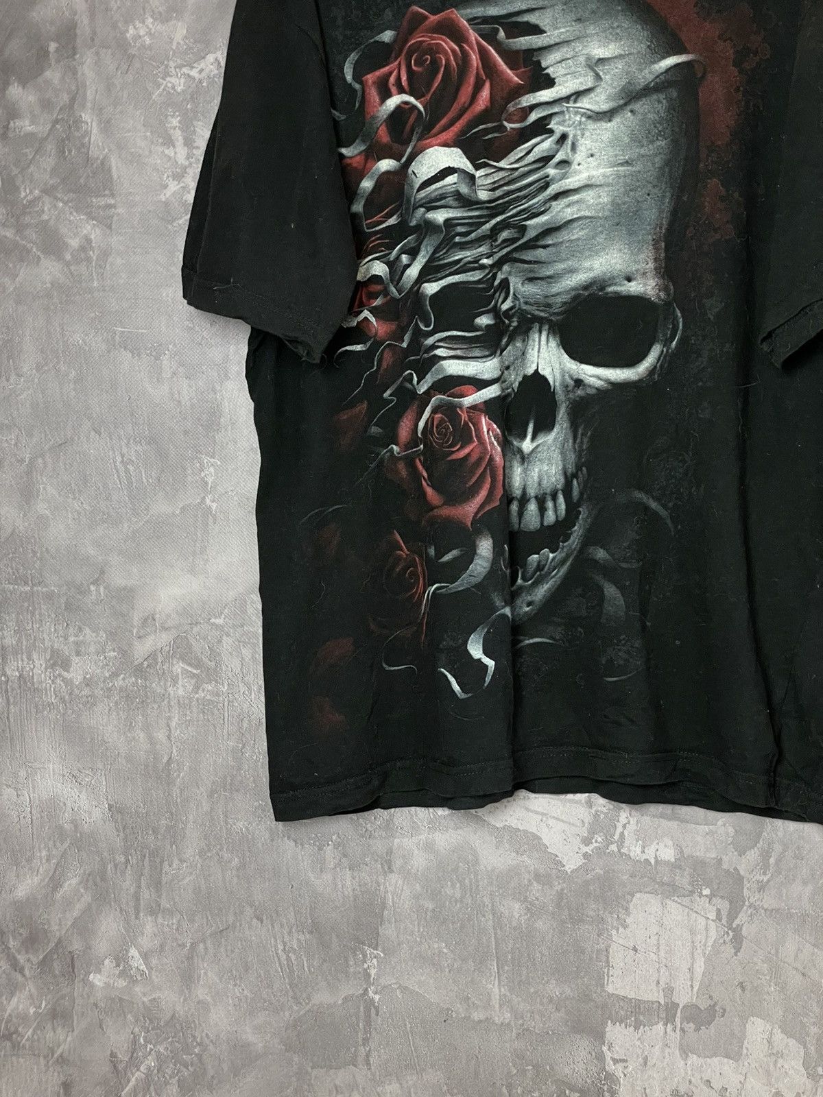 Other Vintage Y2k Skull Cross Spiral T Shirt Overprinted AOP Size US L / EU 52-54 / 3 - 5 Thumbnail