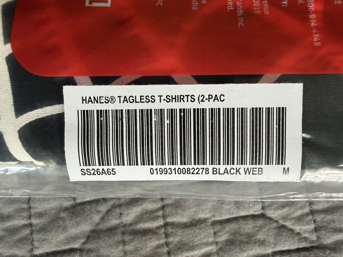 Supreme Supreme Hanes Spider-Man Tagless Tees (2 Pack) Black Size US M / EU 48-50 / 2 - 4 Thumbnail
