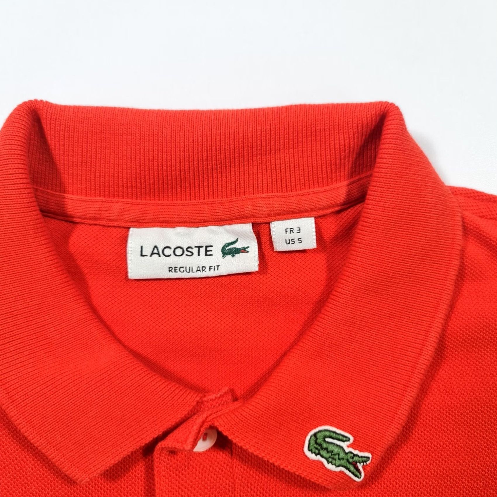 Lacoste Lacoste Polo Shirt Mens Orange Small Short Sleeve Cotton Regular Fit Pique Button Collared Logo Golf Walking Size US S / EU 44-46 / 1 - 3 Thumbnail