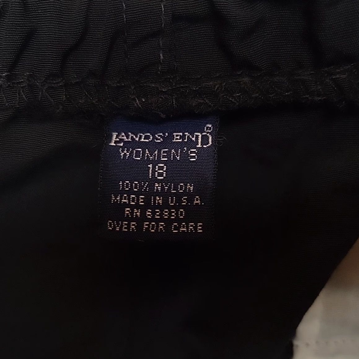Lands' End VINTAGE Lands' End Track Pants Womens 18 Black Windbreaker Jogger USA Y2K Size 40" / US 18 - 6 Thumbnail