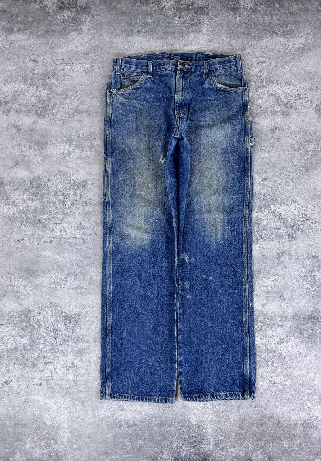 Dickies Vintage Dickies Faded Blue Distressed Denim Jeans Size US 36 / EU 52 - 2 Thumbnail