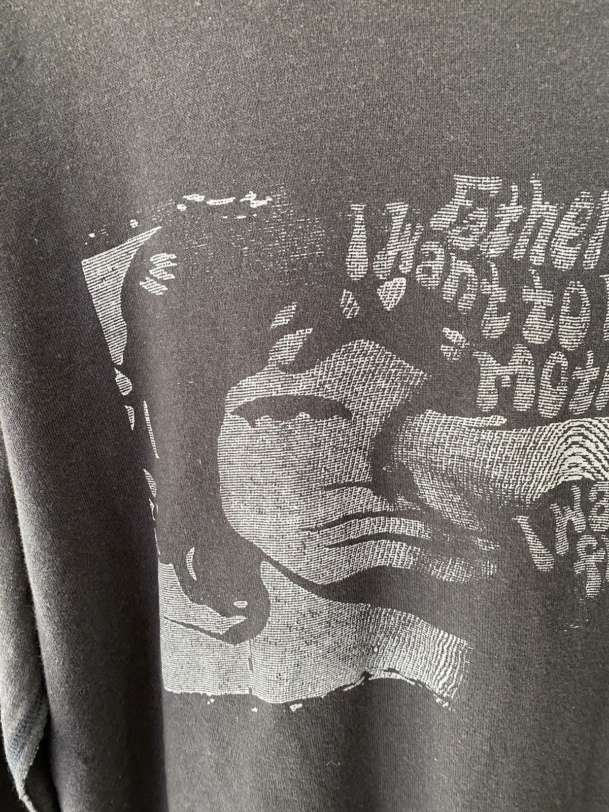 Japanese Brand × Lad Musician × Montage Vtg Montage Japan distress Fuck all fringe sweat Size US L / EU 52-54 / 3 - 4 Thumbnail
