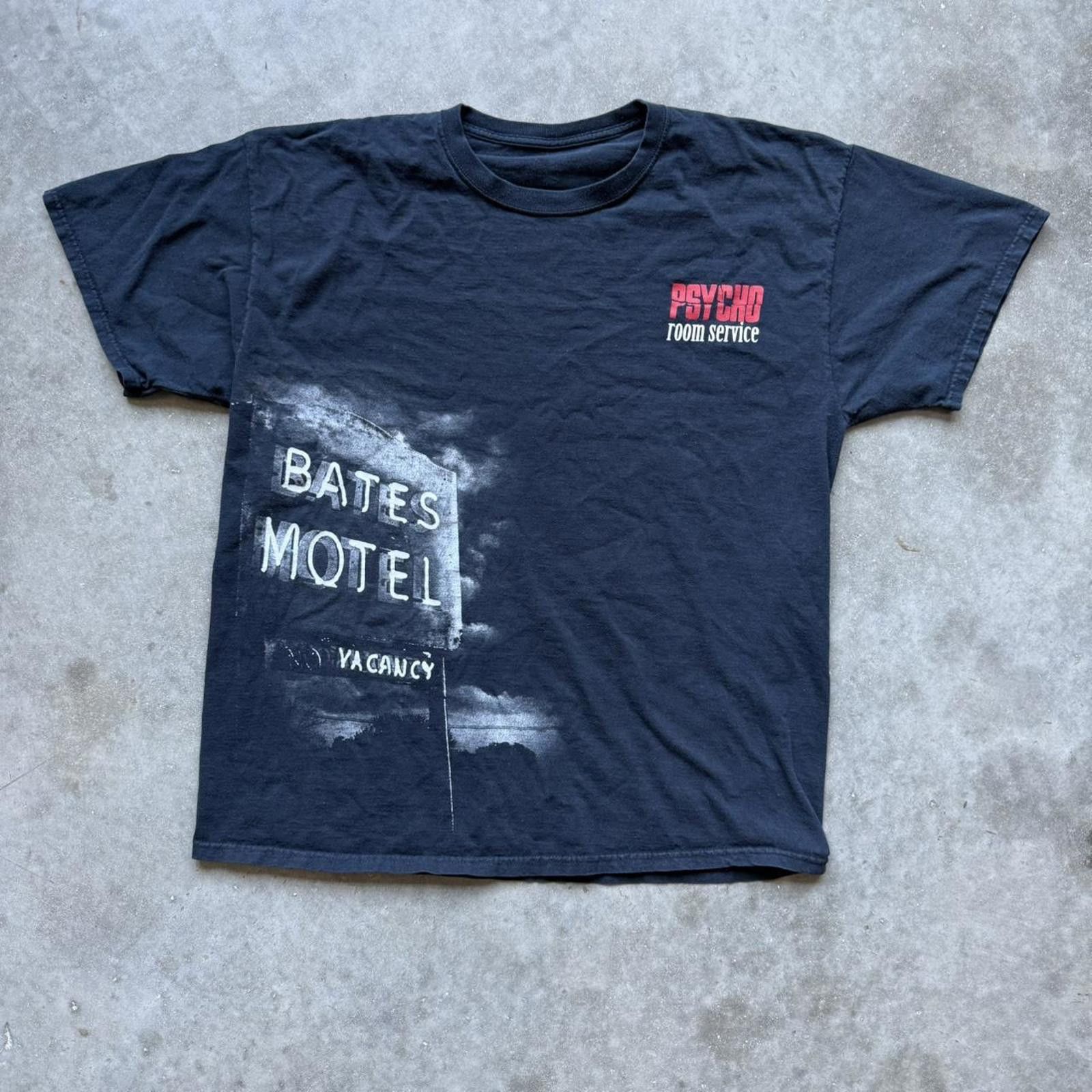 Psycho Room Service “Bates Motel” Horror Faded Y2K T-Shirt