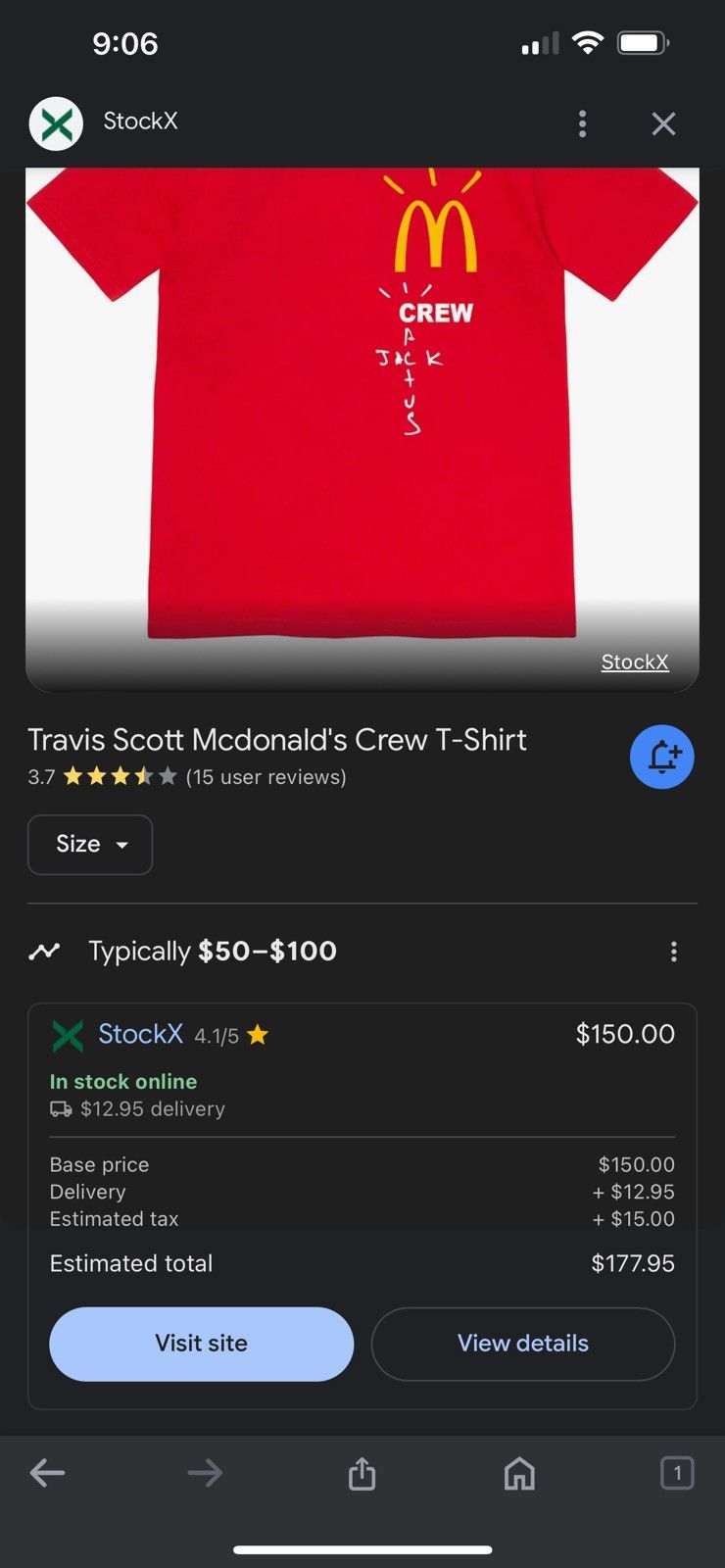 McDonald’s Crew Cactus Jack Tee