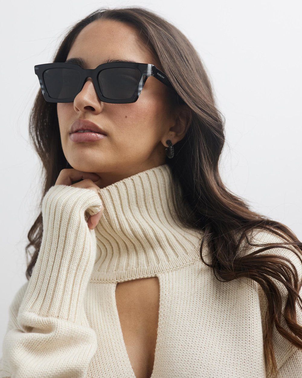 Burberry Burberry BE4392U 405187 Sunglasses Black Square Frame Size ONE SIZE - 3 Thumbnail