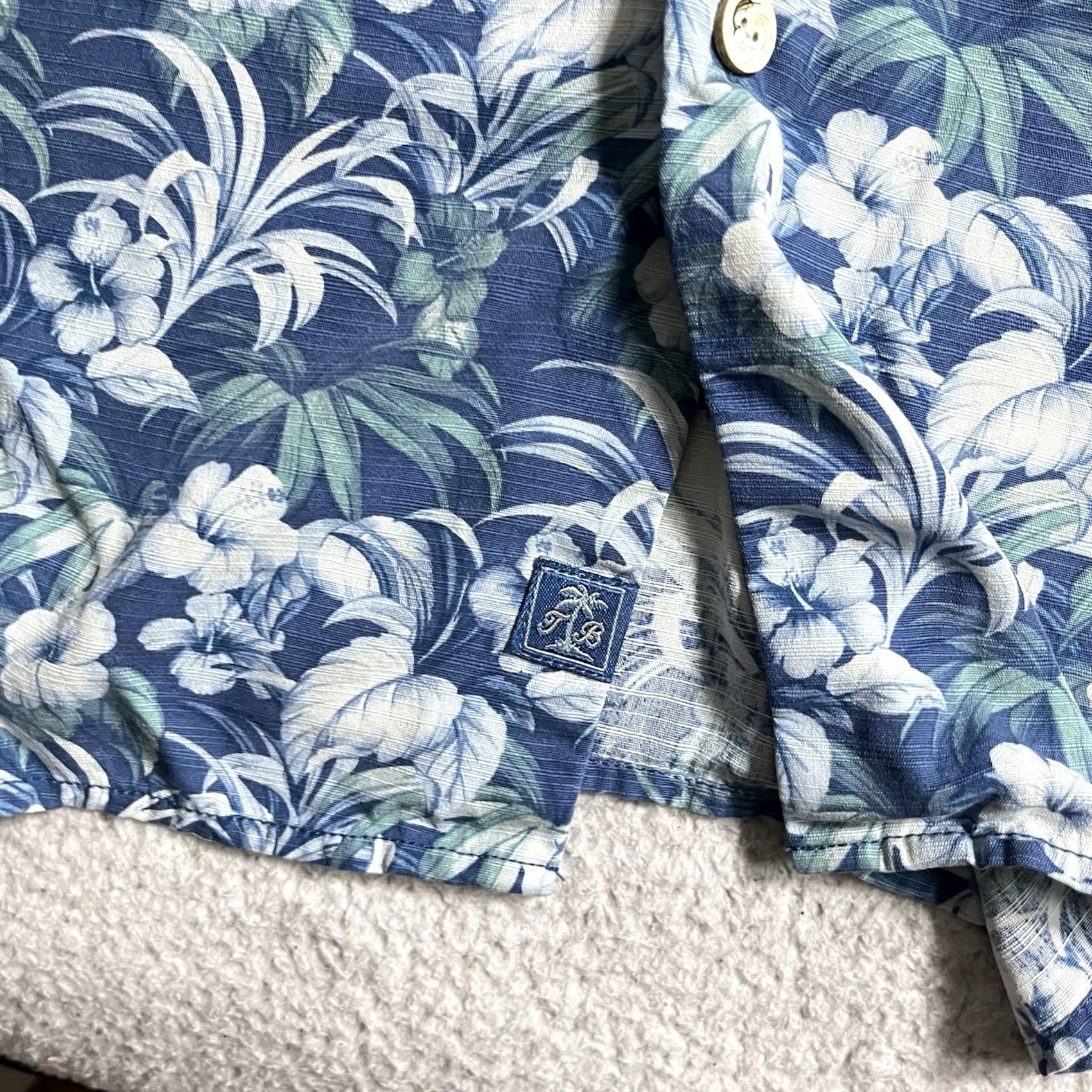 Tommy Bahama Tommy Bahama Shirt Mens 2XL Blue Floral Silk Hawaiian Tropical Camp Beach Aloha Size US XXL / EU 58 / 5 - 6 Thumbnail