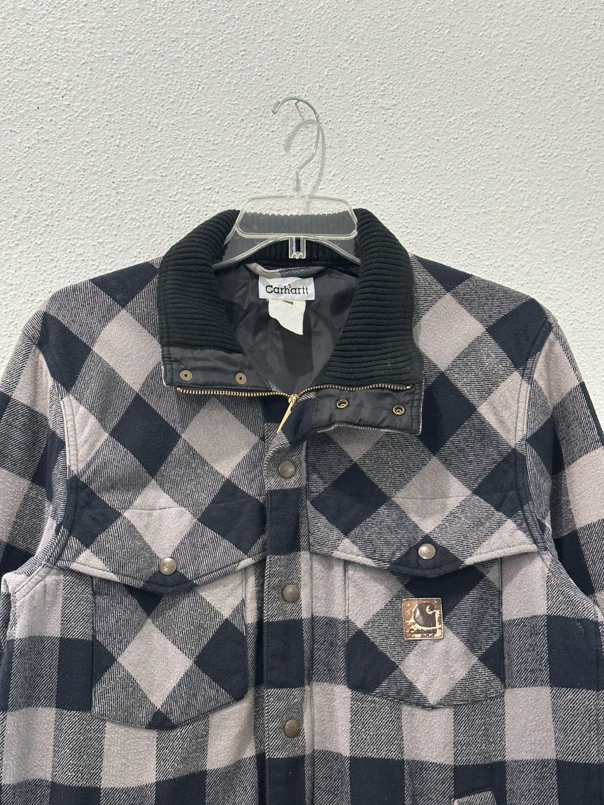 Carhartt Vintage Carhartt Tartan Check Flannel Zip/Snap Workwear XL Size US XL / EU 56 / 4 - 2 Thumbnail