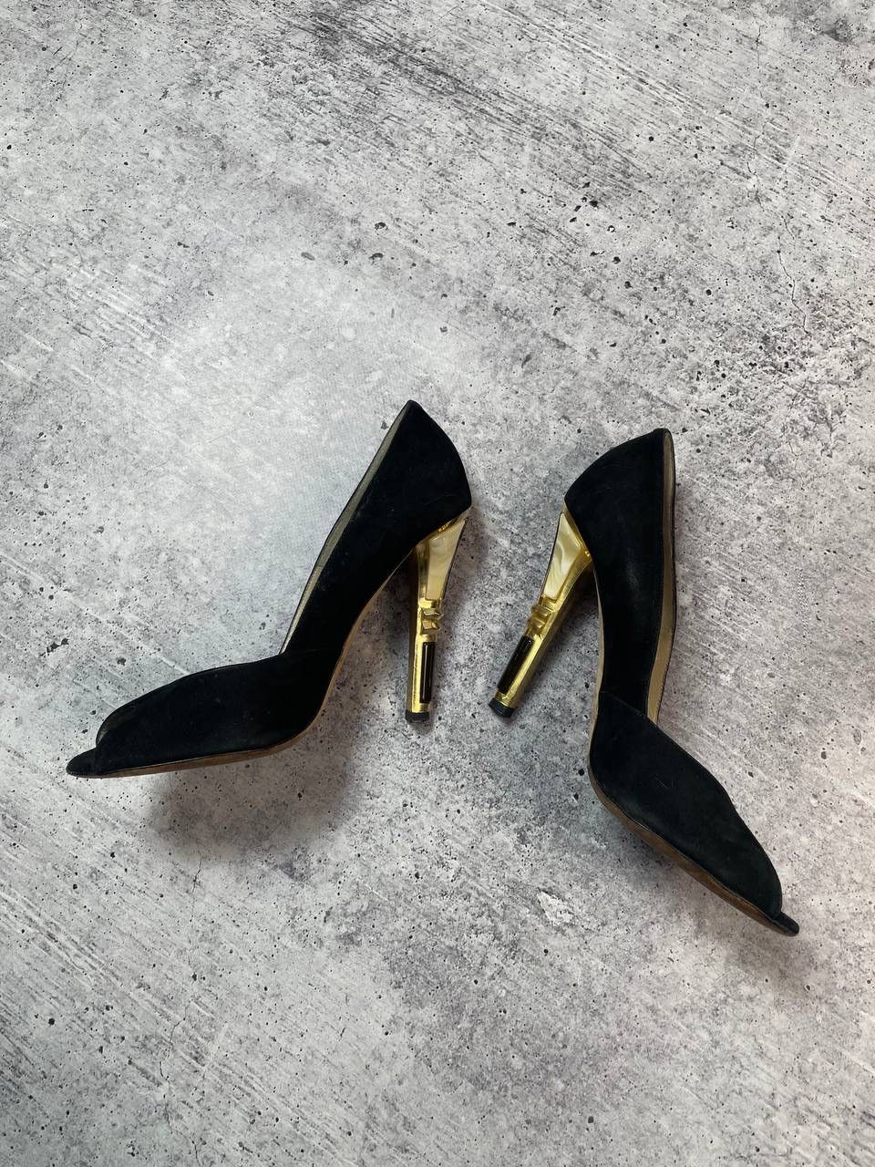 Jimmy Choo Vintage Rare Jimmy Choo Peep Toe Sculptural Heels Y2K Size US 8 / IT 38 - 3 Thumbnail