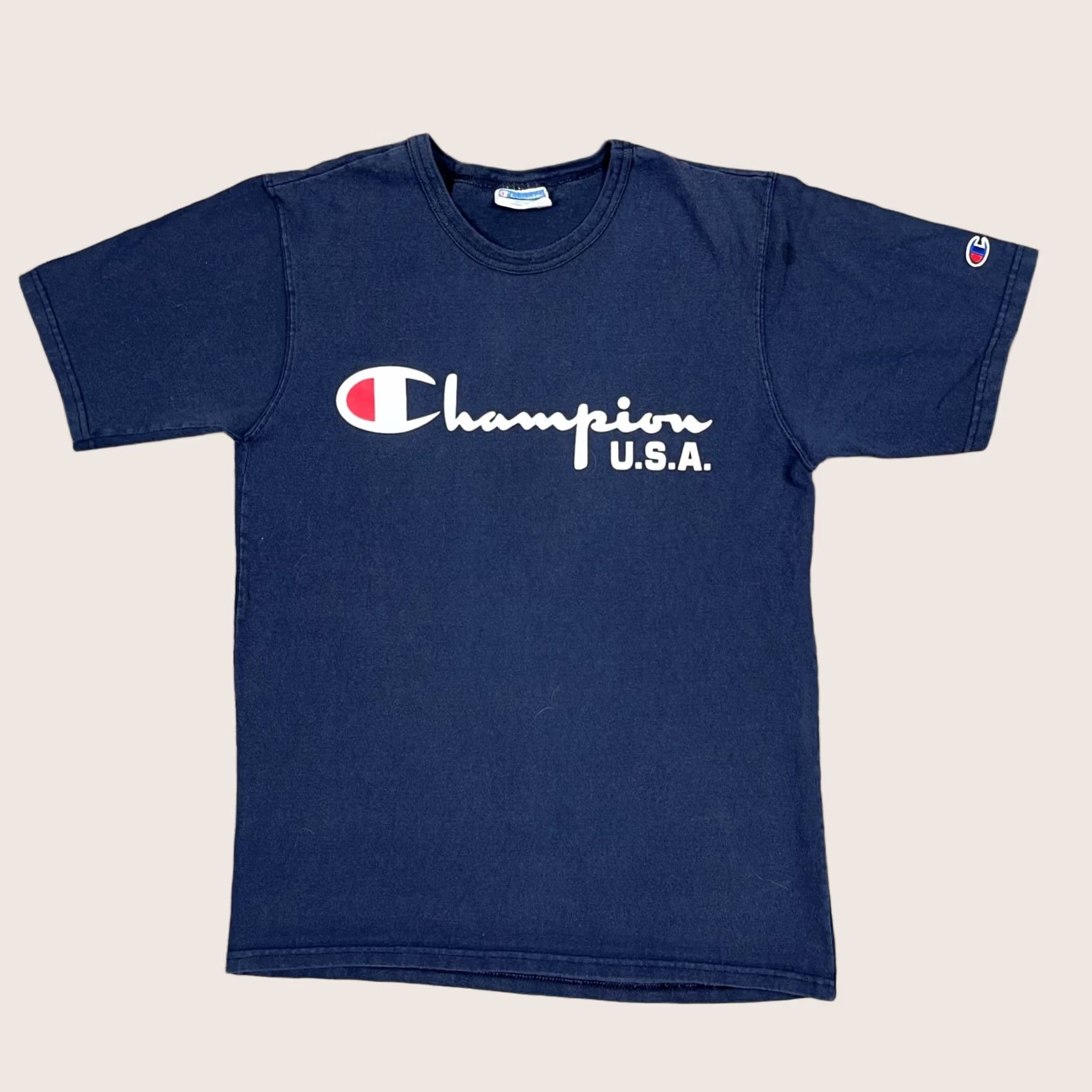 Champion Champion T Shirt Men Blue Short Sleeve Logo USA Size US M / EU 48-50 / 2 - 1 Thumbnail