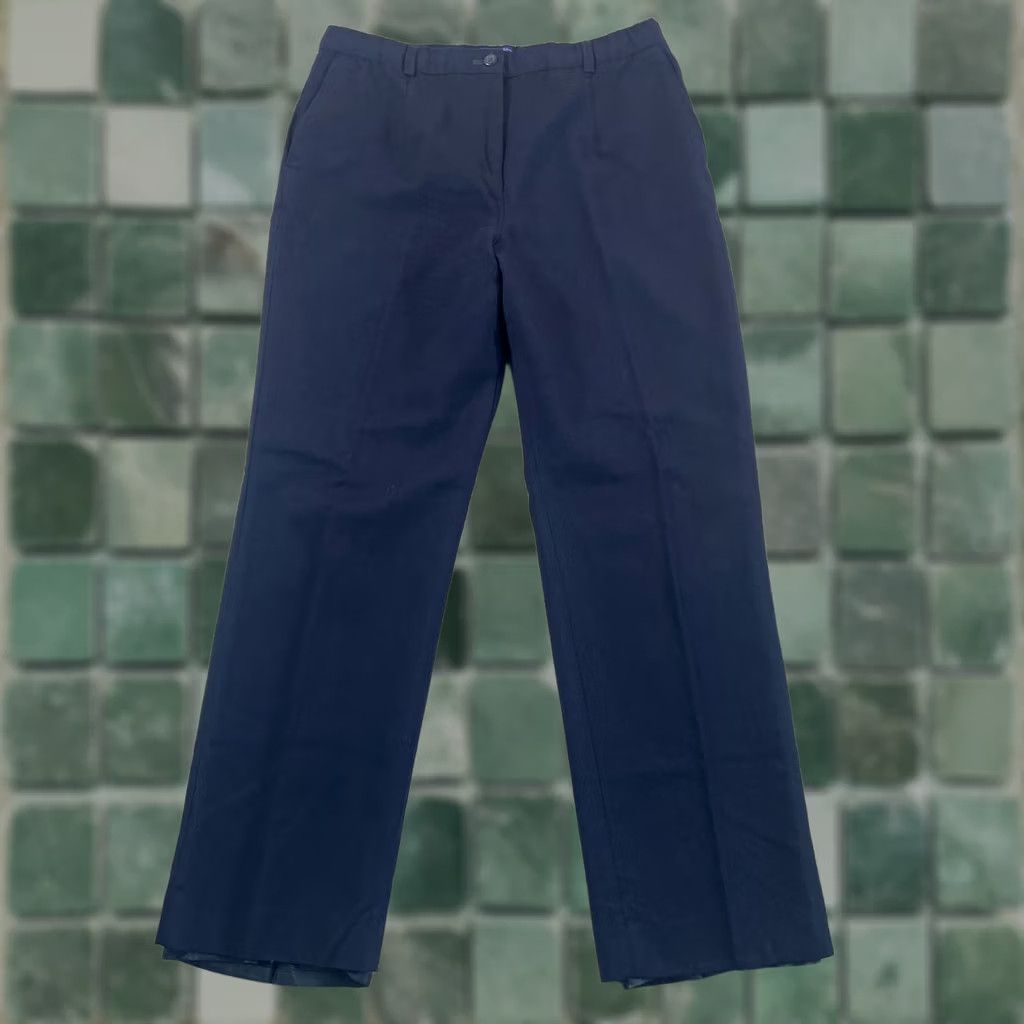 Pendleton VINTAGE Pendleton Pants Women 12P Navy Blue Wool 100% Virgin Wool Dress Pants Straight Leg 28in Inseam Petite Winter Fall Spring Size 34" / US 12 / IT 48 - 1 Thumbnail