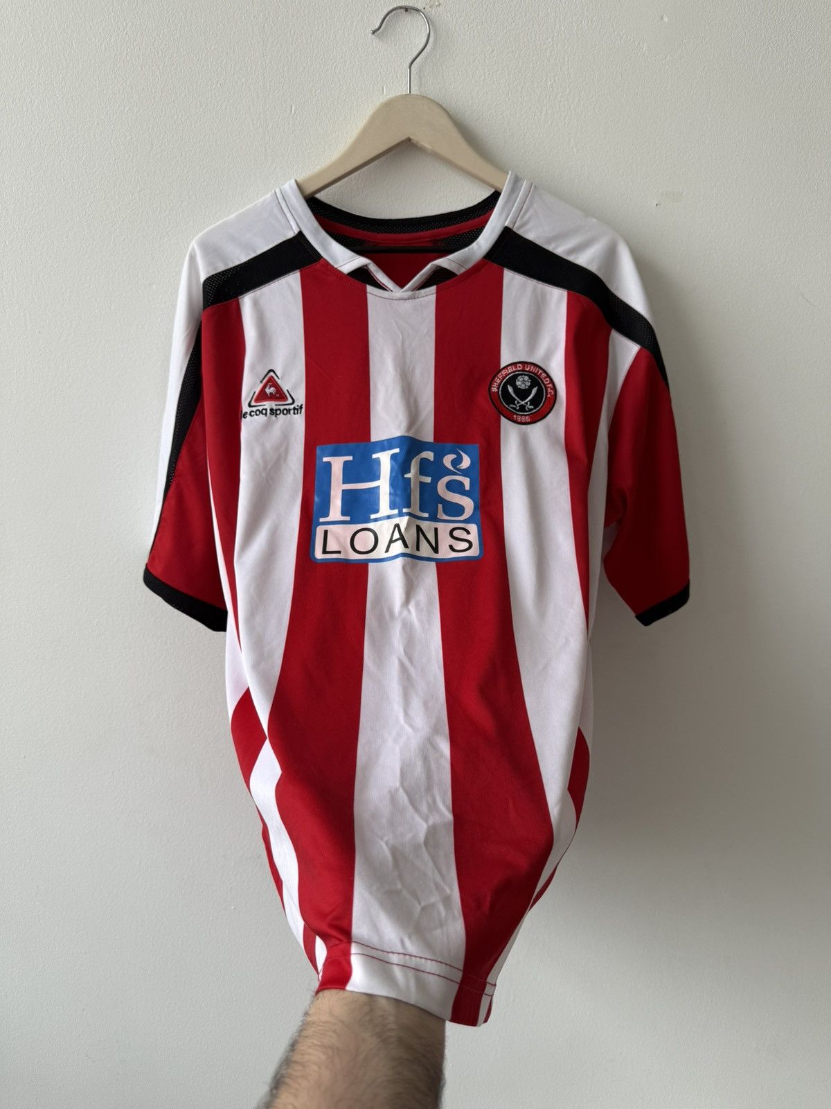 Le Coq Sportif × Vintage Le Coq Sportif Sheffield United 2005/2006 Away Jersey Size US L / EU 52-54 / 3 - 5 Thumbnail