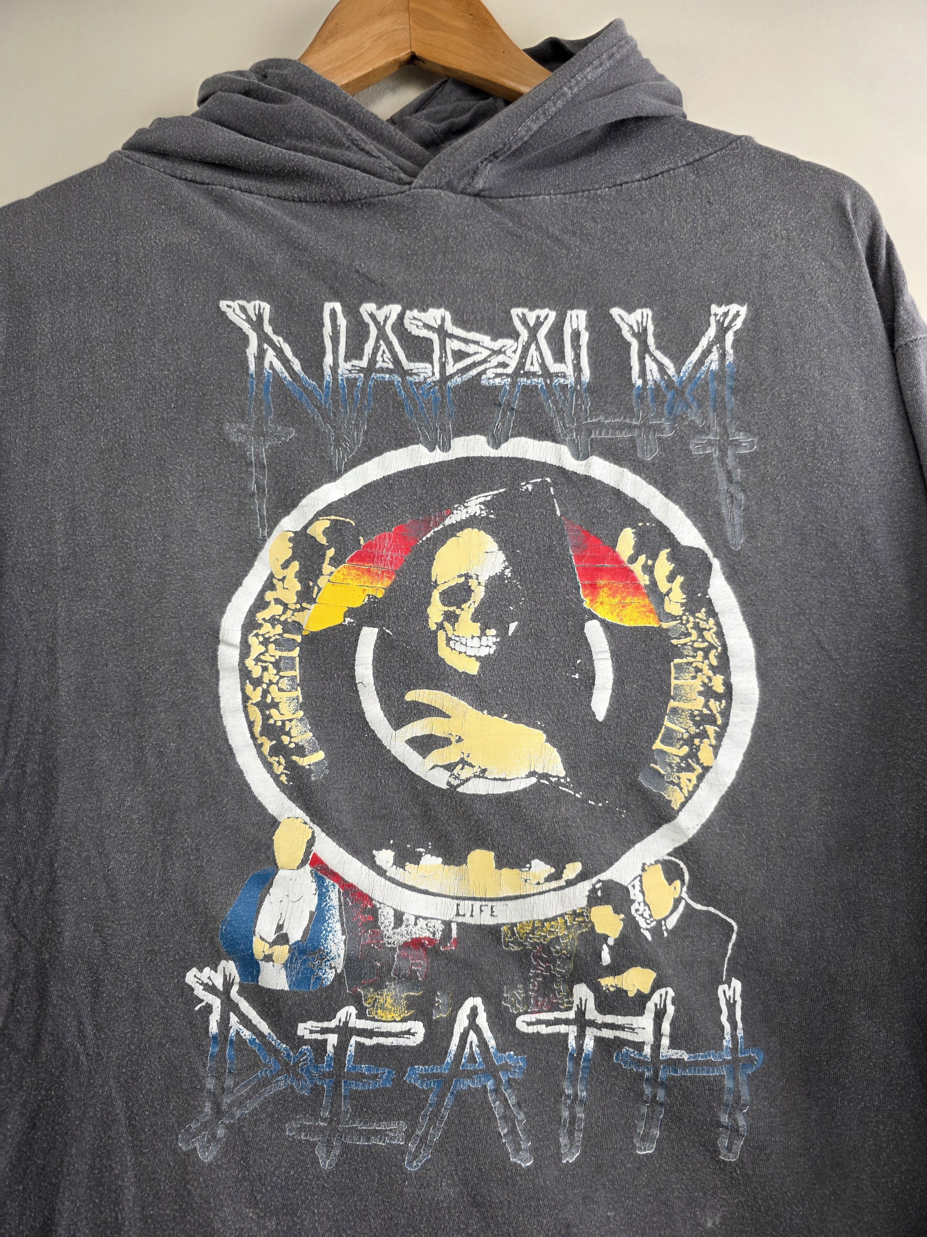 Band Tees × Vintage 90s Napalm Death Rise Above Hoodie XL 23" 27" Size US XL / EU 56 / 4 - 6 Thumbnail