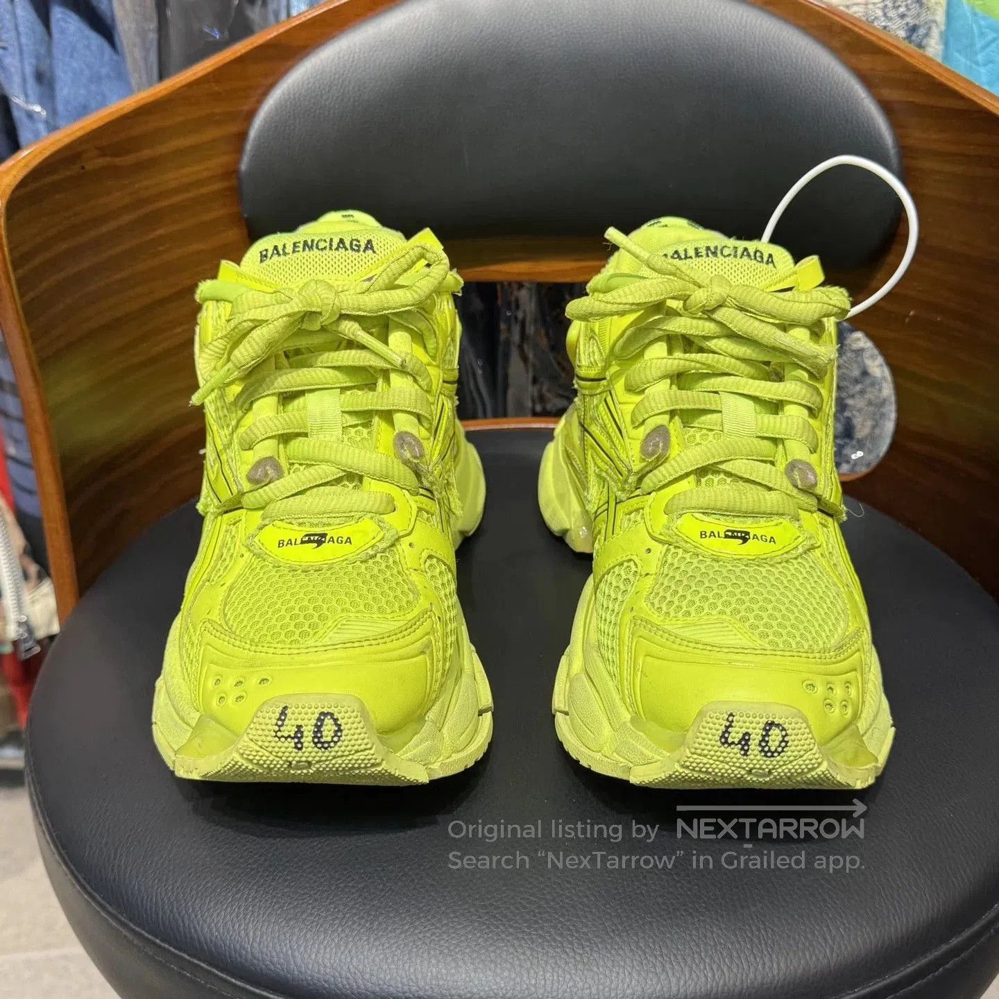 Balenciaga Yellow High-Top Sneakers Size 7. Size US 7 / EU 40 - 2 Thumbnail