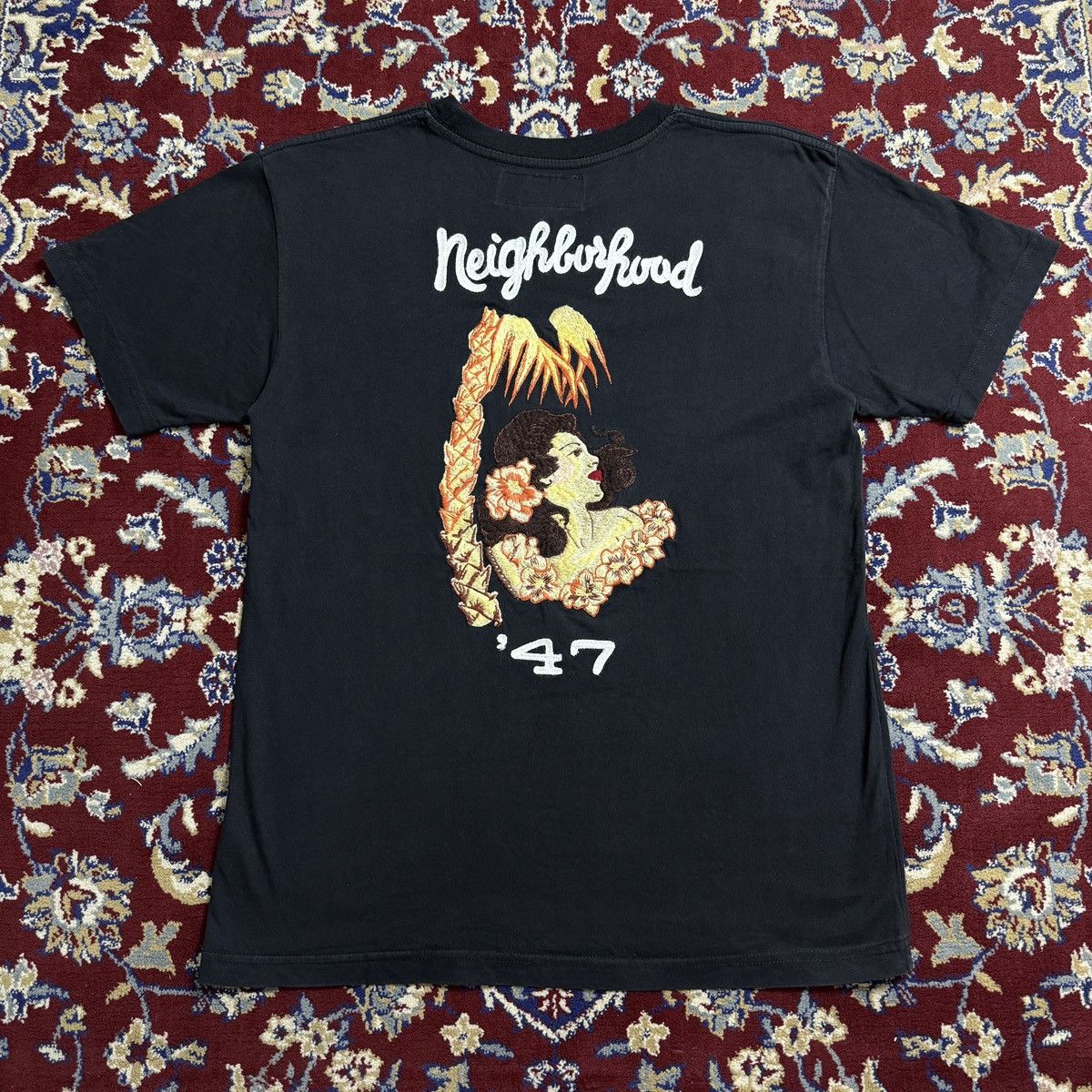Neighborhood Neighborhood 47 Hawaiian Pin-up Girl Tee Japanese brand y2k Size US M / EU 48-50 / 2 - 2 Thumbnail
