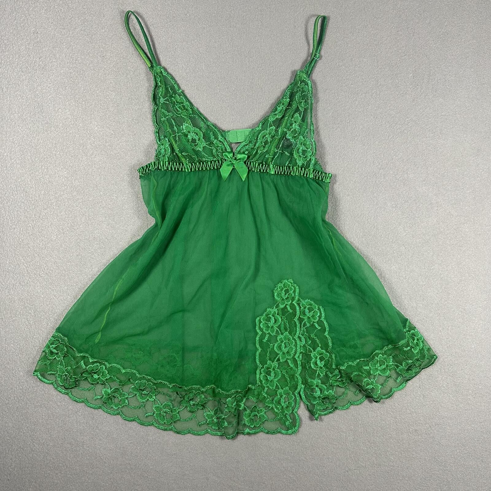 Other Fredrick’s Of Hollywood Women’s Lingerie Tank Green Y2K Size M / US 6-8 / IT 42-44 - 1 Thumbnail