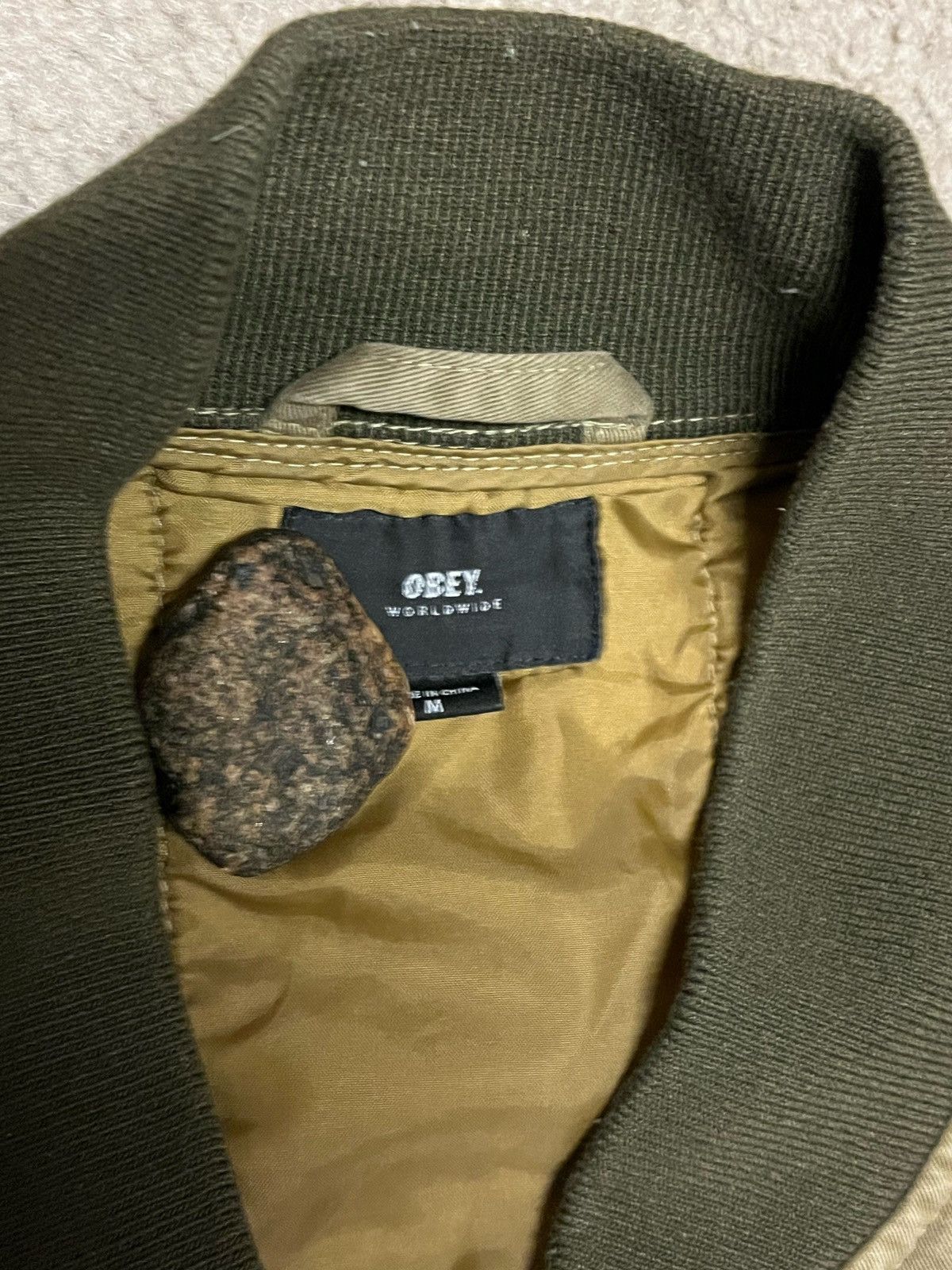 Obey Obey LINESMAN Dusty Army Durable Heavy Twill Bomber Men's M Size US M / EU 48-50 / 2 - 3 Thumbnail