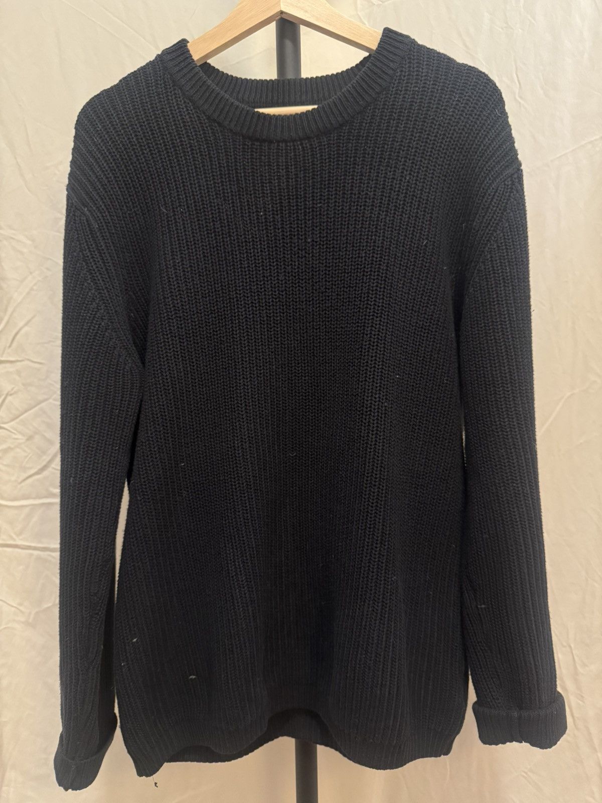 Urban Outfitters Urban Outfitters Oversized Black Ribbed Knit Sweater Size US M / EU 48-50 / 2 - 1 Thumbnail