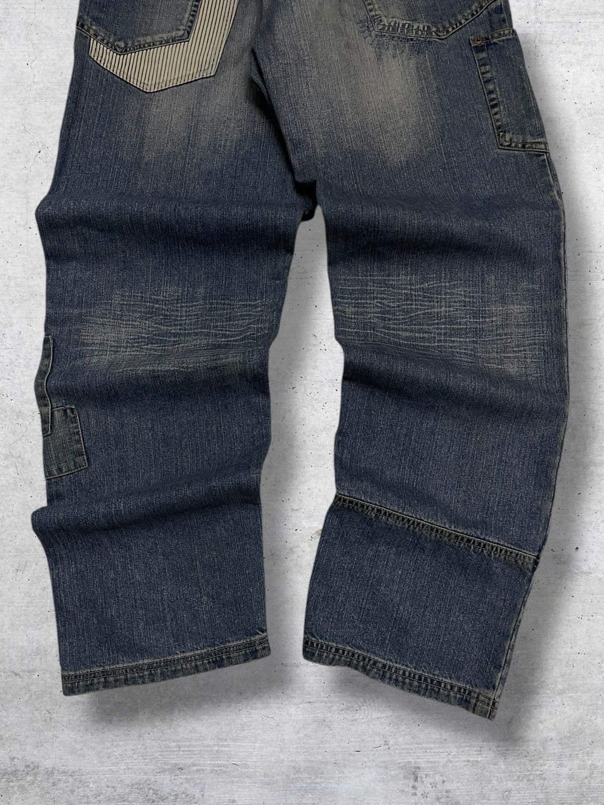Japanese Brand VINTAGE PATCHWORK POCKET 90S JAPAN SCANNER BAGGY 90S DENIM Size US 33 - 7 Thumbnail