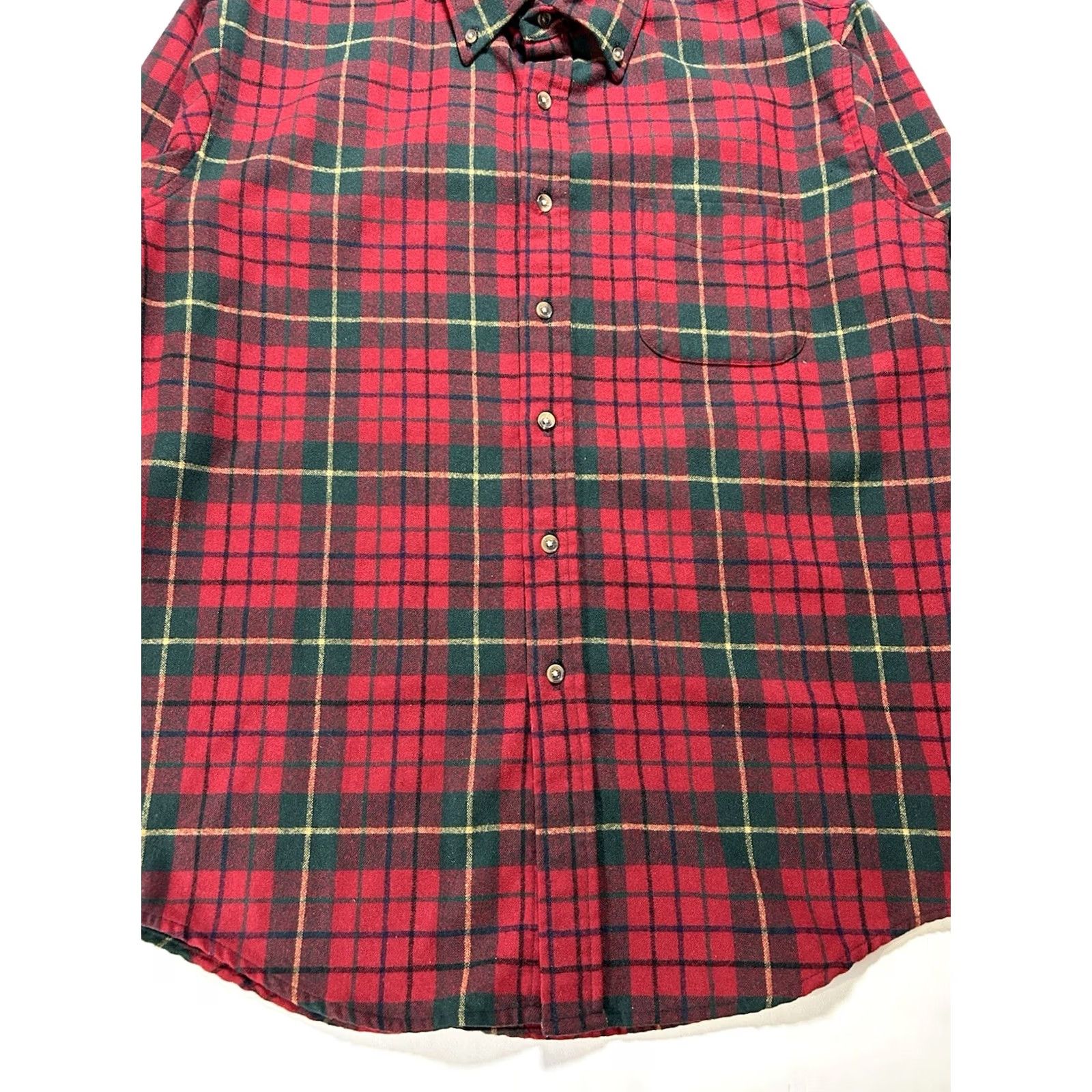 Pendleton VINTAGE Pendleton Plaid Fireside Shirt Button Down Flannel Large Red Green Wool Mens Size US L / EU 52-54 / 3 - 5 Thumbnail