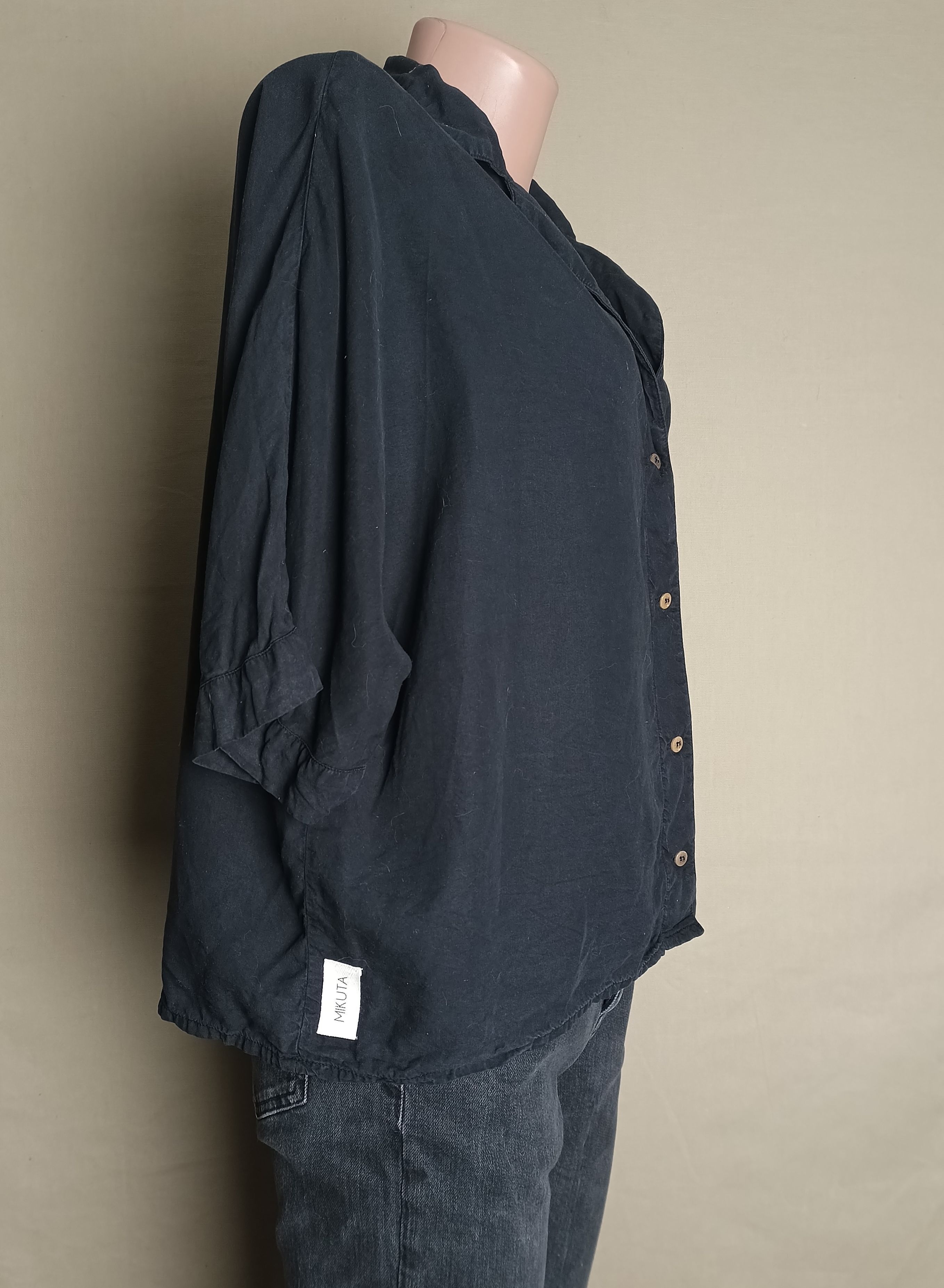 Designer MIKUTA The Dark CO-ORD Lyocell Shirt Blouse Size M Size M / US 6-8 / IT 42-44 - 7 Thumbnail