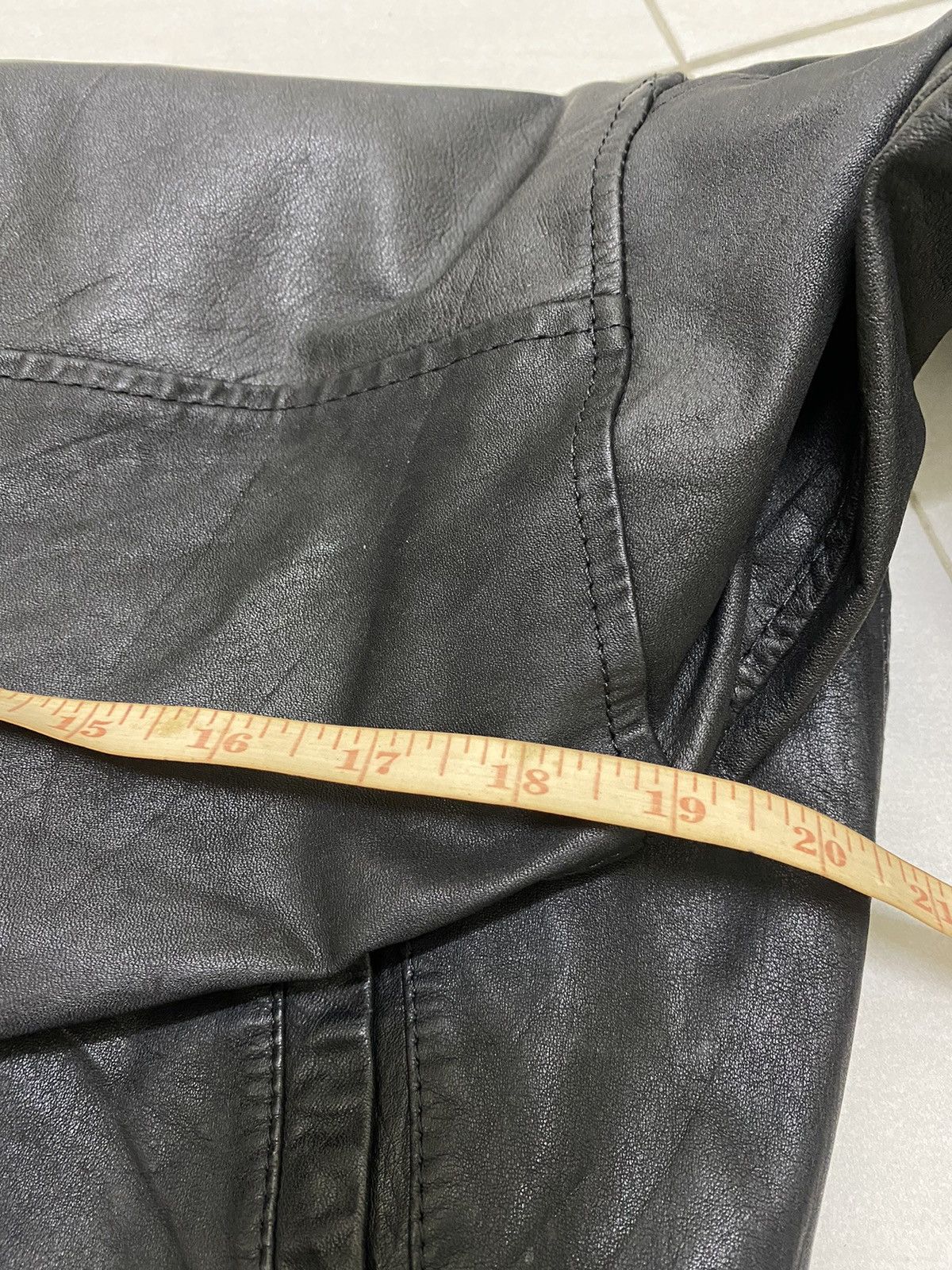Designer × Japanese Brand × Vintage Vintage Leather Jacket Round neck luxury designers Size US M / EU 48-50 / 2 - 6 Thumbnail