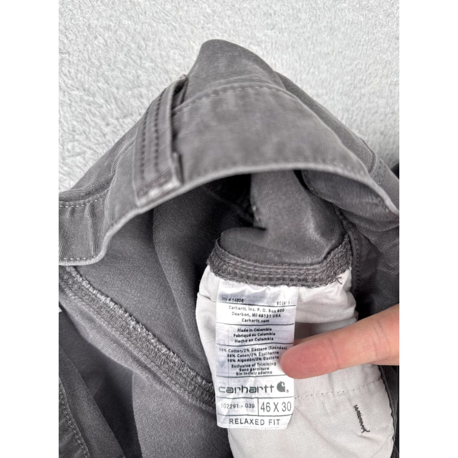 Carhartt Carhartt Pants 46x30 Gray Rugged Flex Rigby Dungaree Carpenter Relaxed Fit Mens Size US 30 / EU 46 - 7 Thumbnail