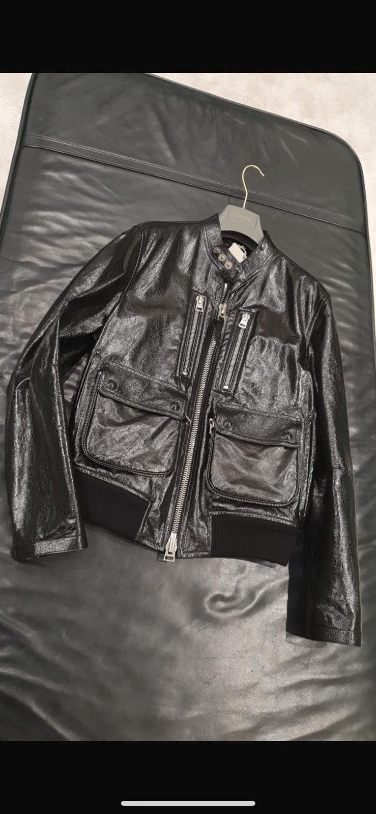 Tom Ford LEATHER BLOUSON JACKET Size US M / EU 48-50 / 2 - 6 Thumbnail