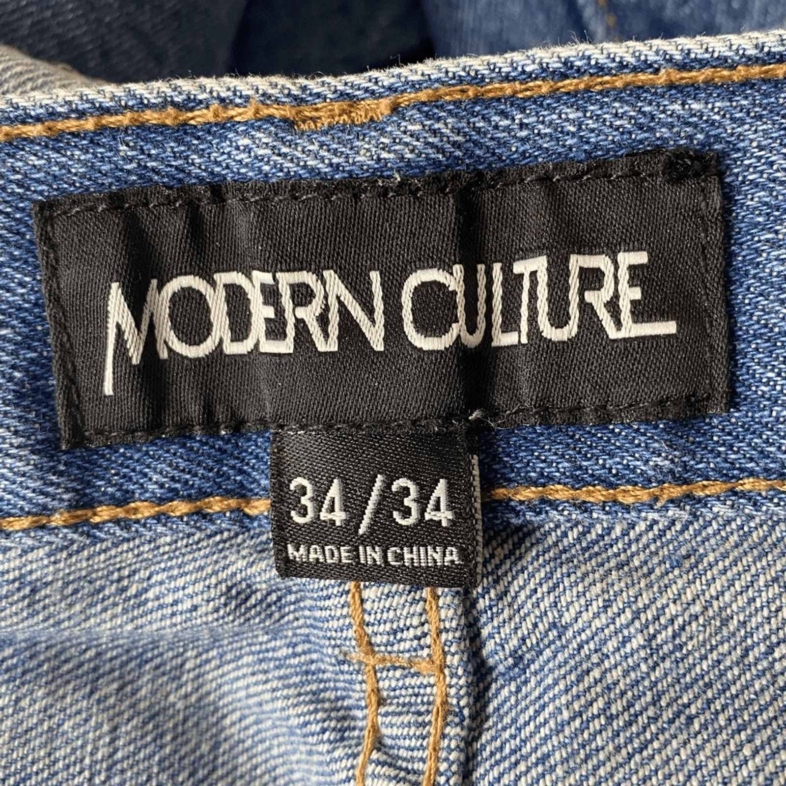 Other Modern Culture Men Jeans Size 34/34 Straight Leg Blue Denim Size US 34 / EU 50 - 3 Thumbnail