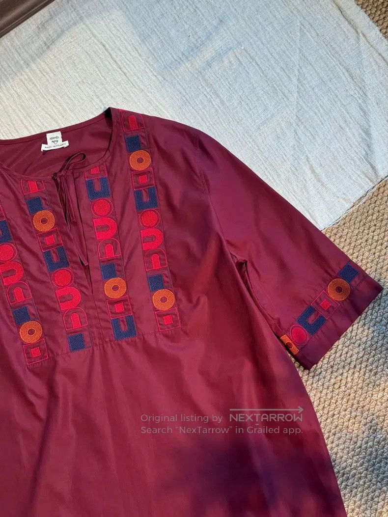 Hermes Hermes Round Neck Casual Loose Straight Skirt, Jujube Red Size XS / US 0-2 / IT 36-38 - 5 Thumbnail