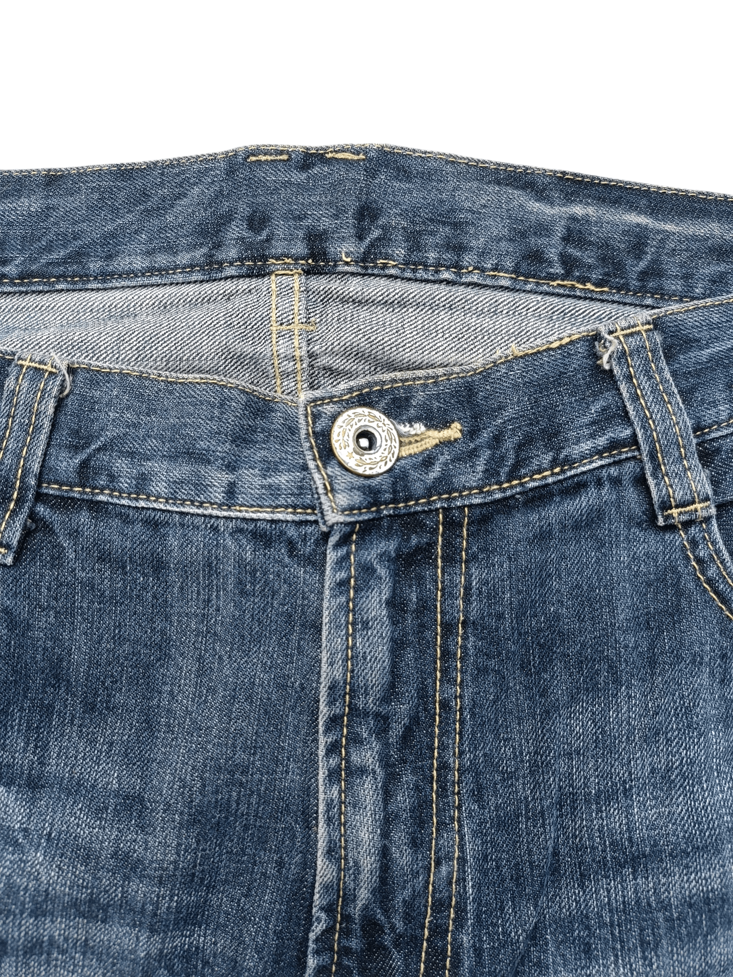 Japanese Brand × Le Grande Bleu (L.G.B.) × Tornado Mart RARE Flared Nylaus Whiskers Distressed Jeans Size US 36 / EU 52 - 14 Thumbnail