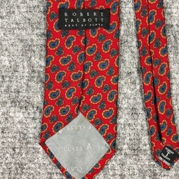 Robert Talbott VINTAGE Robert Talbott Best of Class Red Paisley Silk Necktie Mens Accessory Academia Size ONE SIZE - 2 Thumbnail