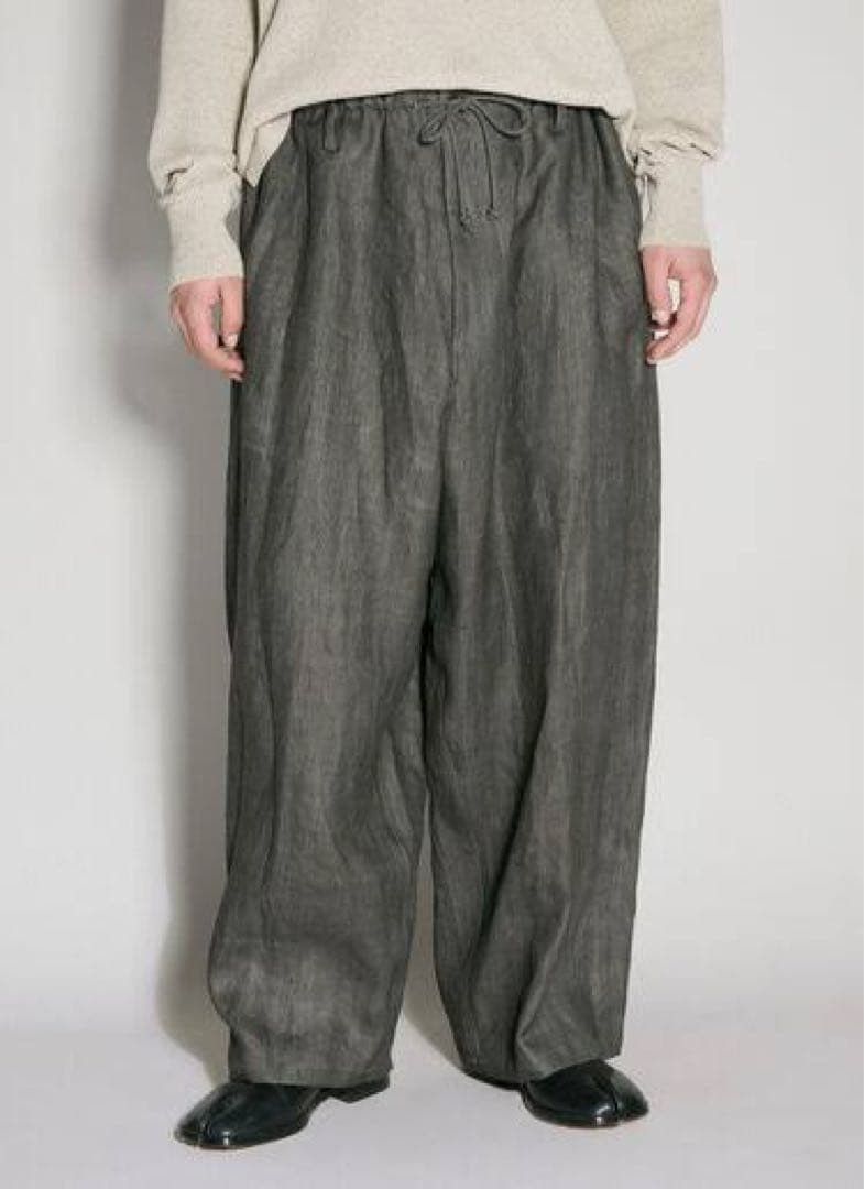 Yohji Yamamoto Pour Homme SS22 Brush ST2 Wide Linen Trouser