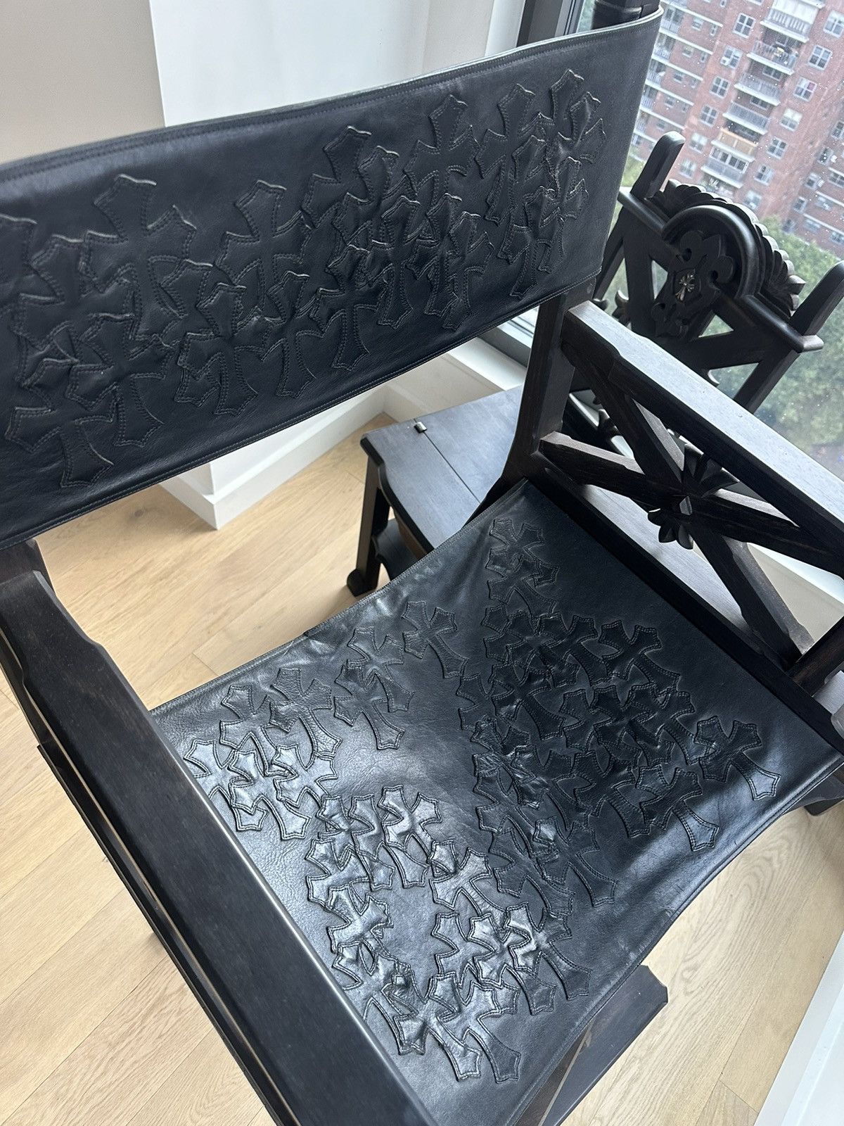Chrome Hearts CHROME HEARTS MOVIE STAR PRODUCER EBONY CROSS PATCH CHAIR Size ONE SIZE - 12 Thumbnail