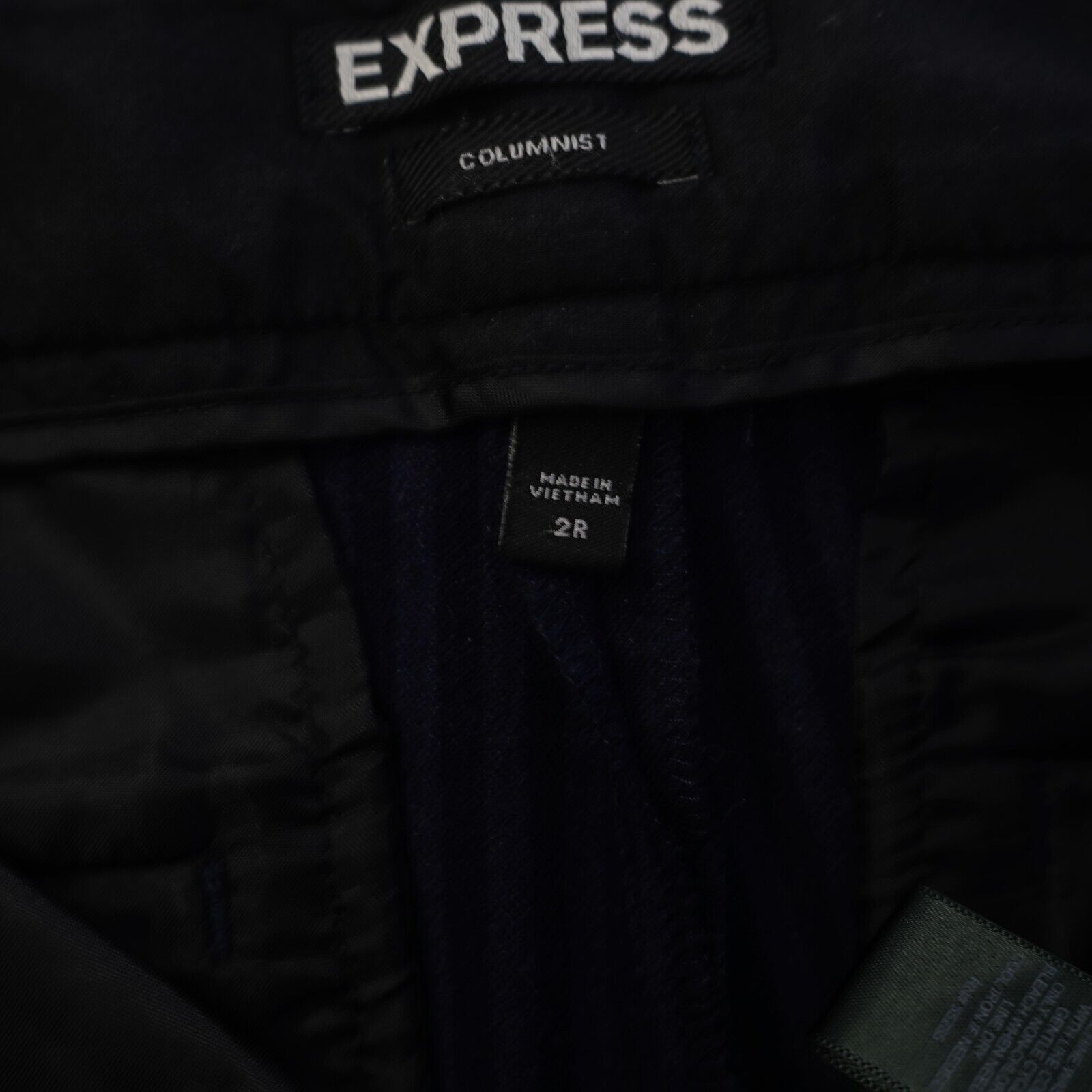 Express Express Columnist Blue Check Polyeter Blend Dress Pants 2R 3 Size 26" / US 2 / IT 38 - 5 Thumbnail