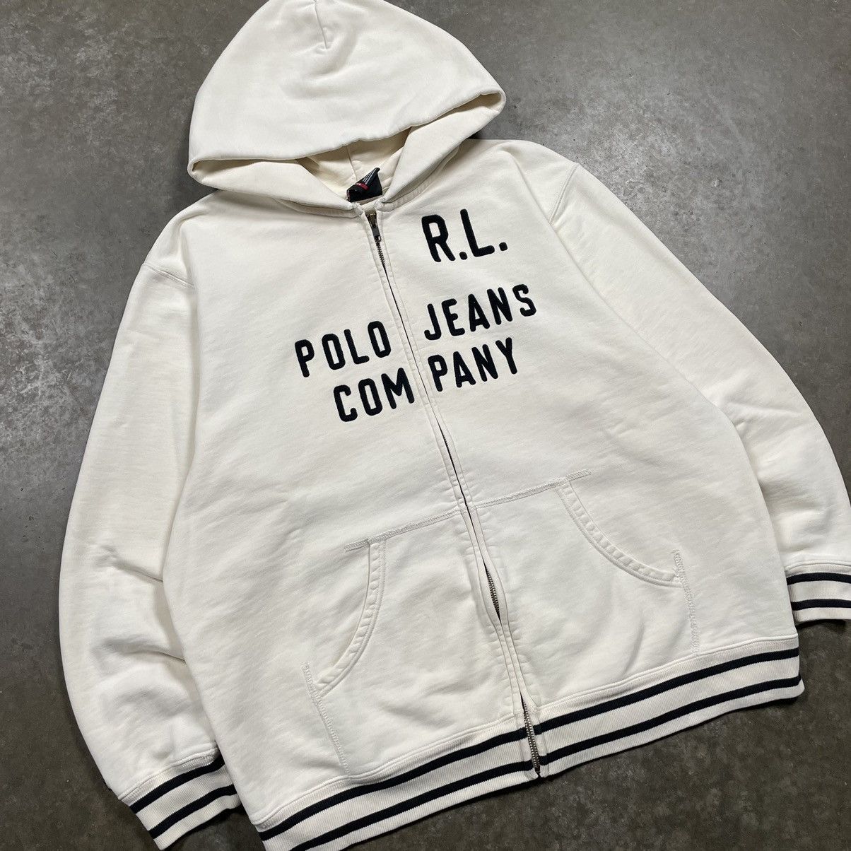 Polo Ralph Lauren × RRL Ralph Lauren × Vintage Vintage Y2K Polo Ralph Lauren Zip Up Hoodie Spellout Skater Size US L / EU 52-54 / 3 - 2 Thumbnail