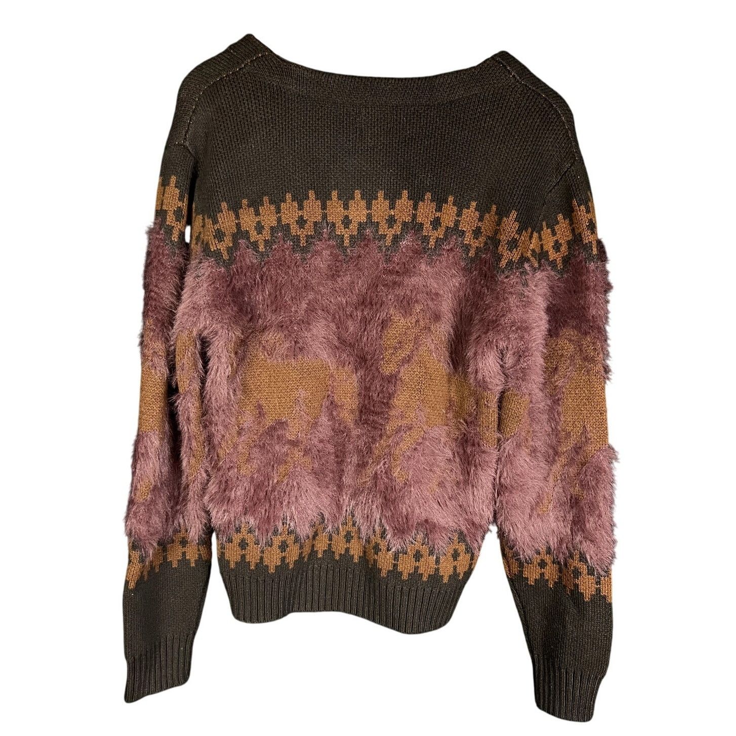 Bdg BDG Urban Outfitters Women Nordic Fuzzy Horse Cardigan Small Size S / US 4 / IT 40 - 2 Thumbnail