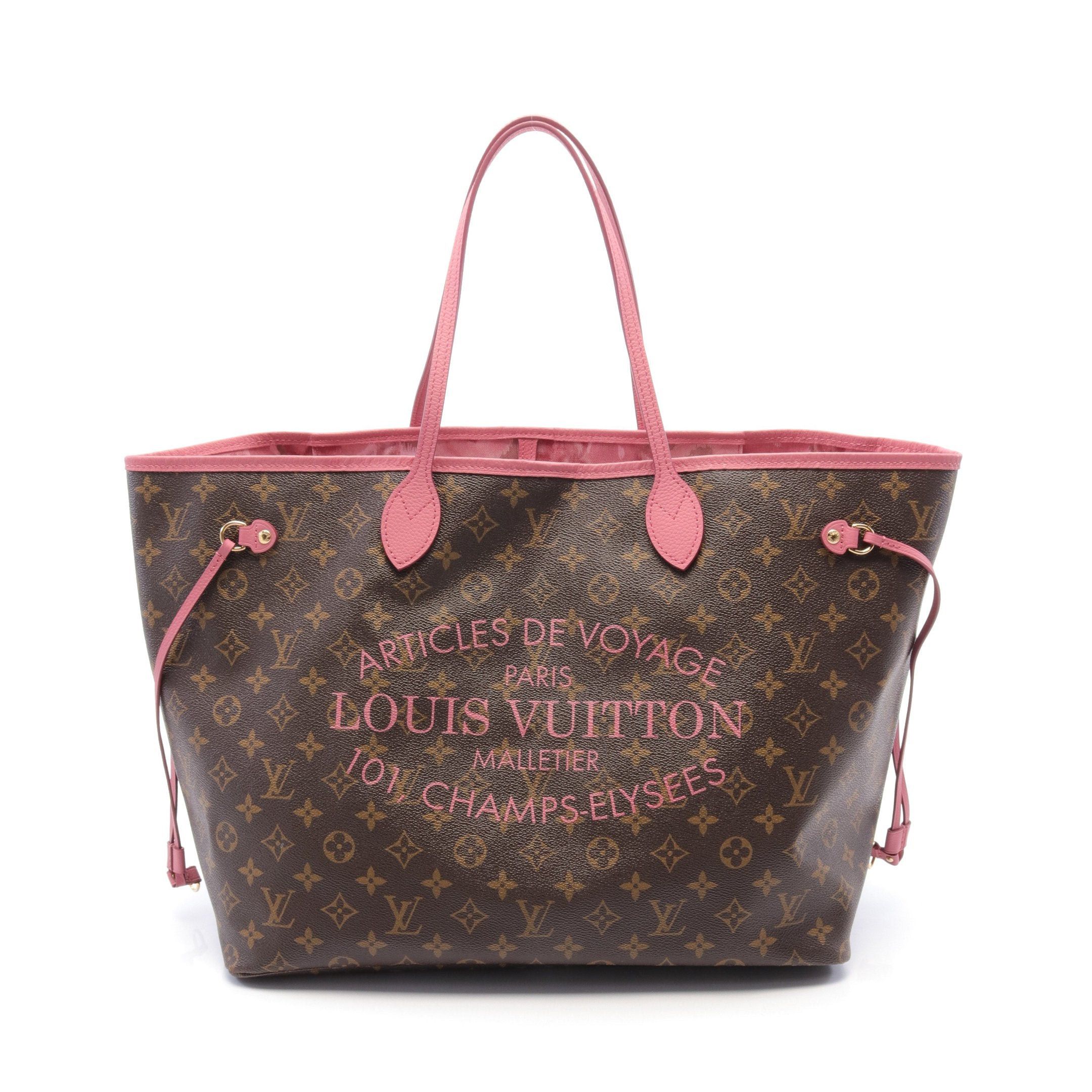 Louis Vuitton Louis Vuitton Neverfull Gm Monogram Ikat Flower Shoulder Bag Tote Leather Brown Pink Size ONE SIZE - 1 Thumbnail