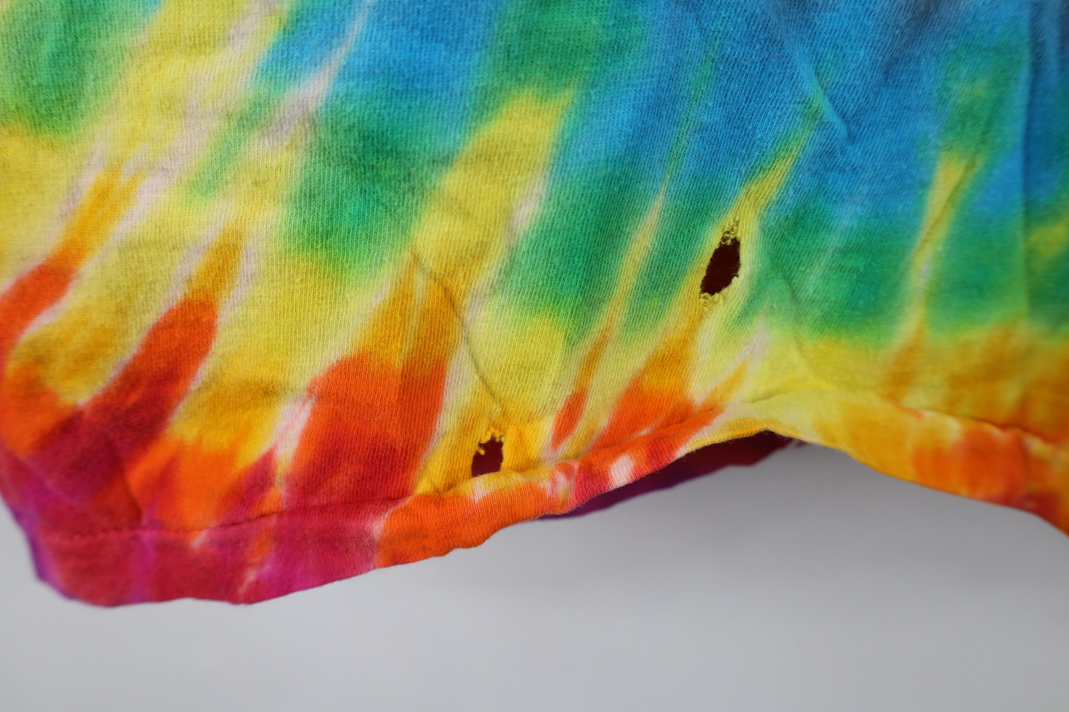 Vintage Vintage 90s Streetwear Rainbow Tie Dye Smiley Face T-Shirt Size M / US 6-8 / IT 42-44 - 7 Thumbnail