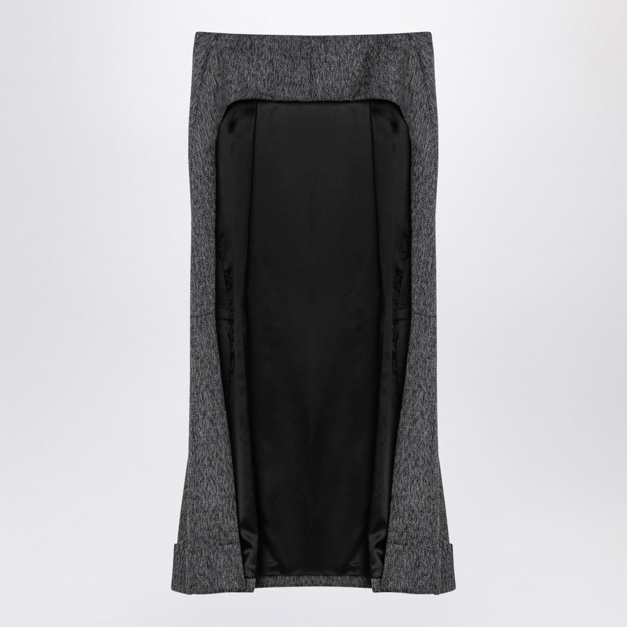 Prada o1d2blof0924 Midi Skirts in Grey Size 30" / US 8 / IT 44 - 2 Thumbnail