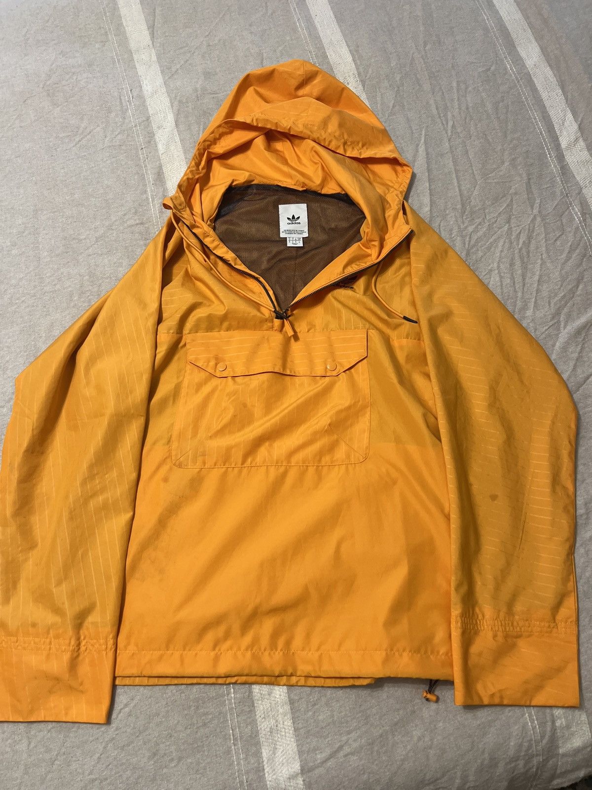 image of Adidas Originals Light Rain Pull Over in Orange, Men's (Size Small)