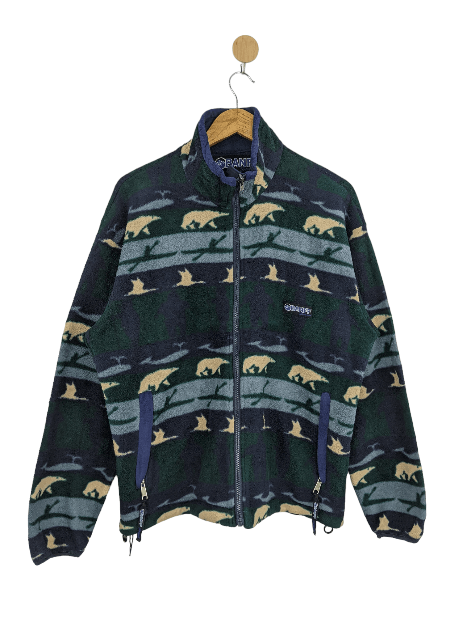 Japanese Brand Vintage Banff Fauna Design Fleece Jacket MJ0114Z Size US XL / EU 56 / 4 - 3 Thumbnail