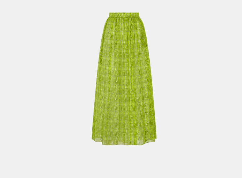 Dior o1w1db11225 451J64 Midi Skirt in Green Size 30" / US 8 / IT 44 - 1 Thumbnail