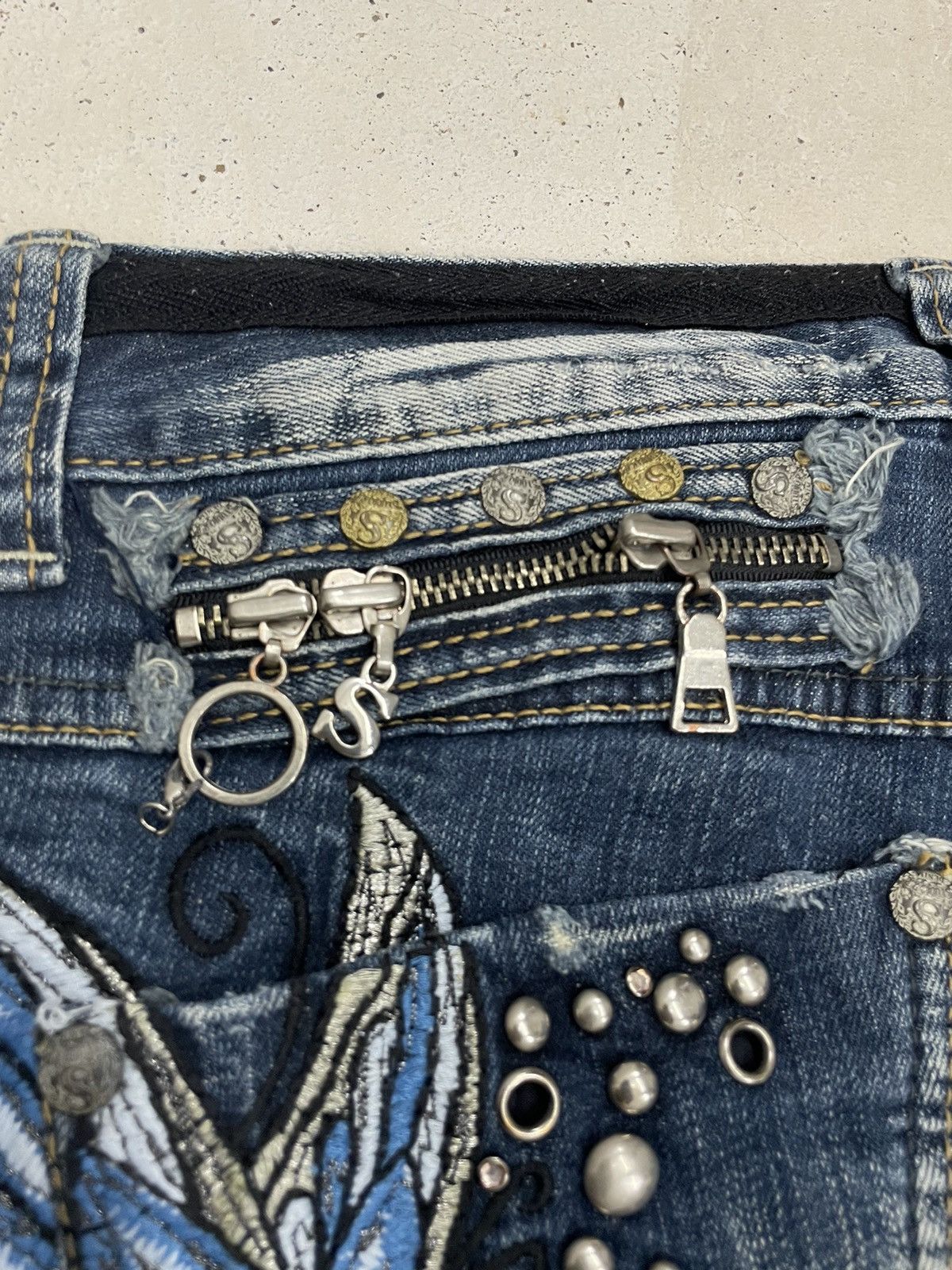Affliction Studio RP Japanese Punk Pocket Lolita Style Embroidery Flare Size 27" / US 4 / IT 40 - 17 Thumbnail