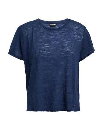 Tom Ford o1sndg0526 TSJ567 Logo-plaque Jersey T-Shirt in Blue Size XXS / US 00 / IT 34 - 1 Preview