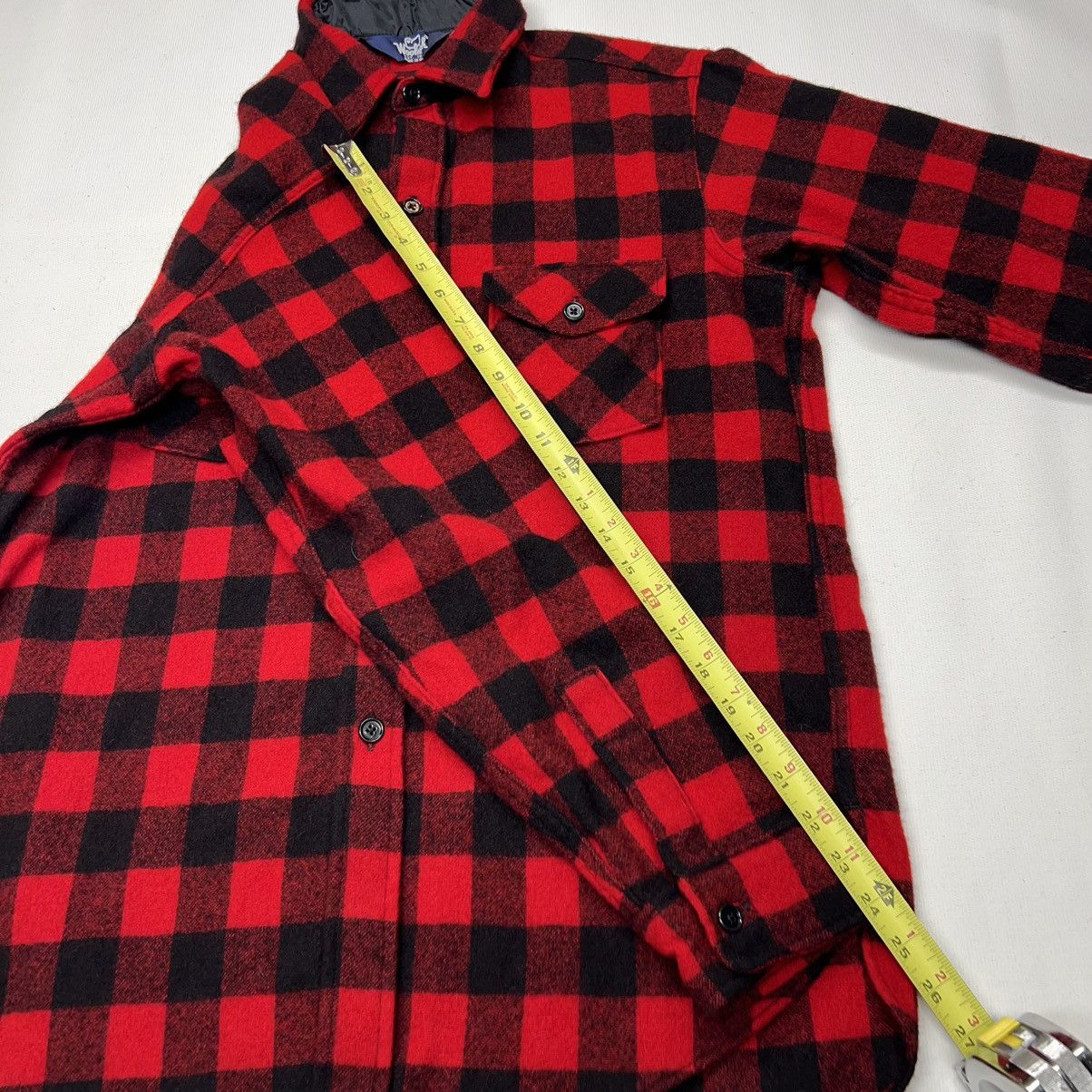 Vintage × Woolrich Woolen Mills Woolrich Flannel Shirt Red Plaid Buffalo Button Up Wool Size US L / EU 52-54 / 3 - 17 Thumbnail